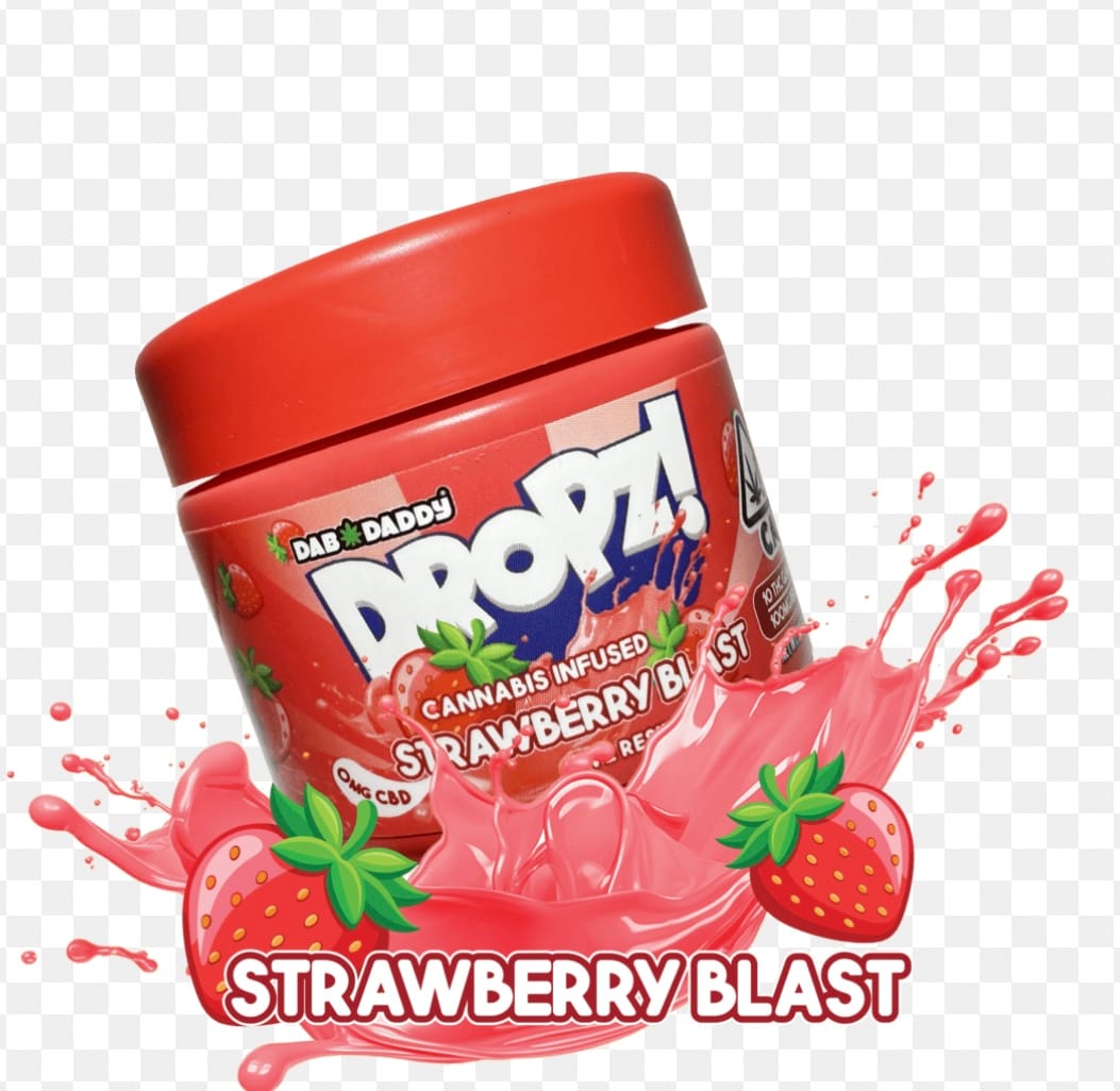 Dropz - Live Resin Gummies - Strawberry Blast - 100mg - Dab Daddy - Dropz - Live Resin Gummies - Strawberry Blast - 100mg - $11 - Edible