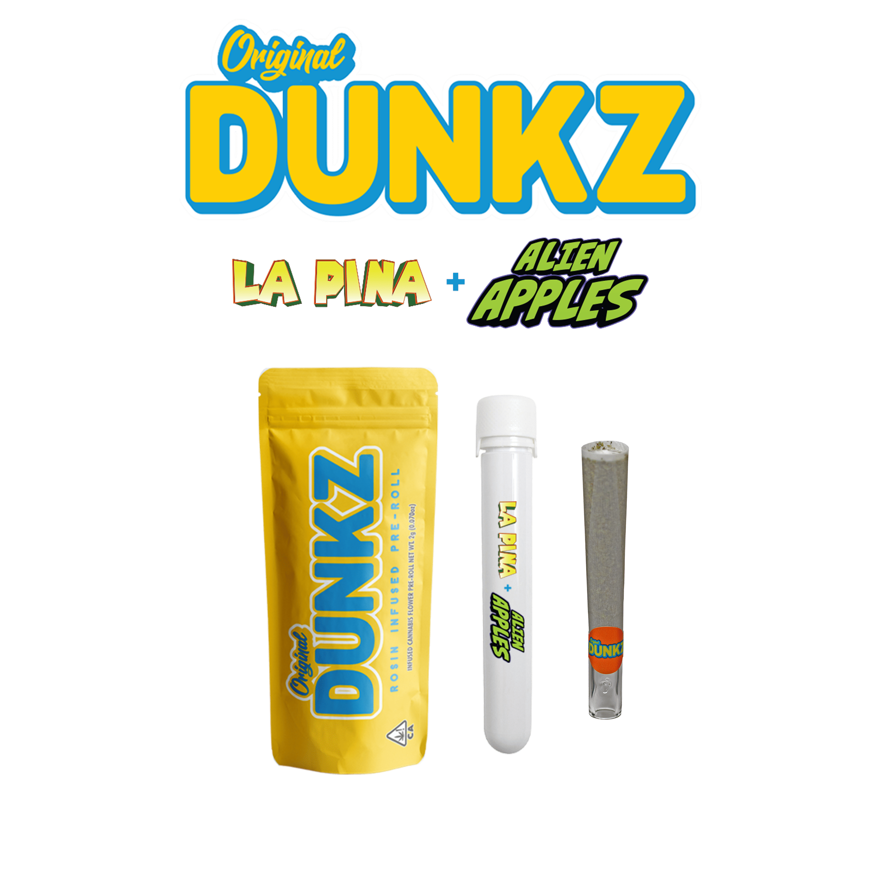 La Pina X Alien Apples - 2g Rosin Infused Hash Hole - Original Dunkz -  - $65.99 - Preroll