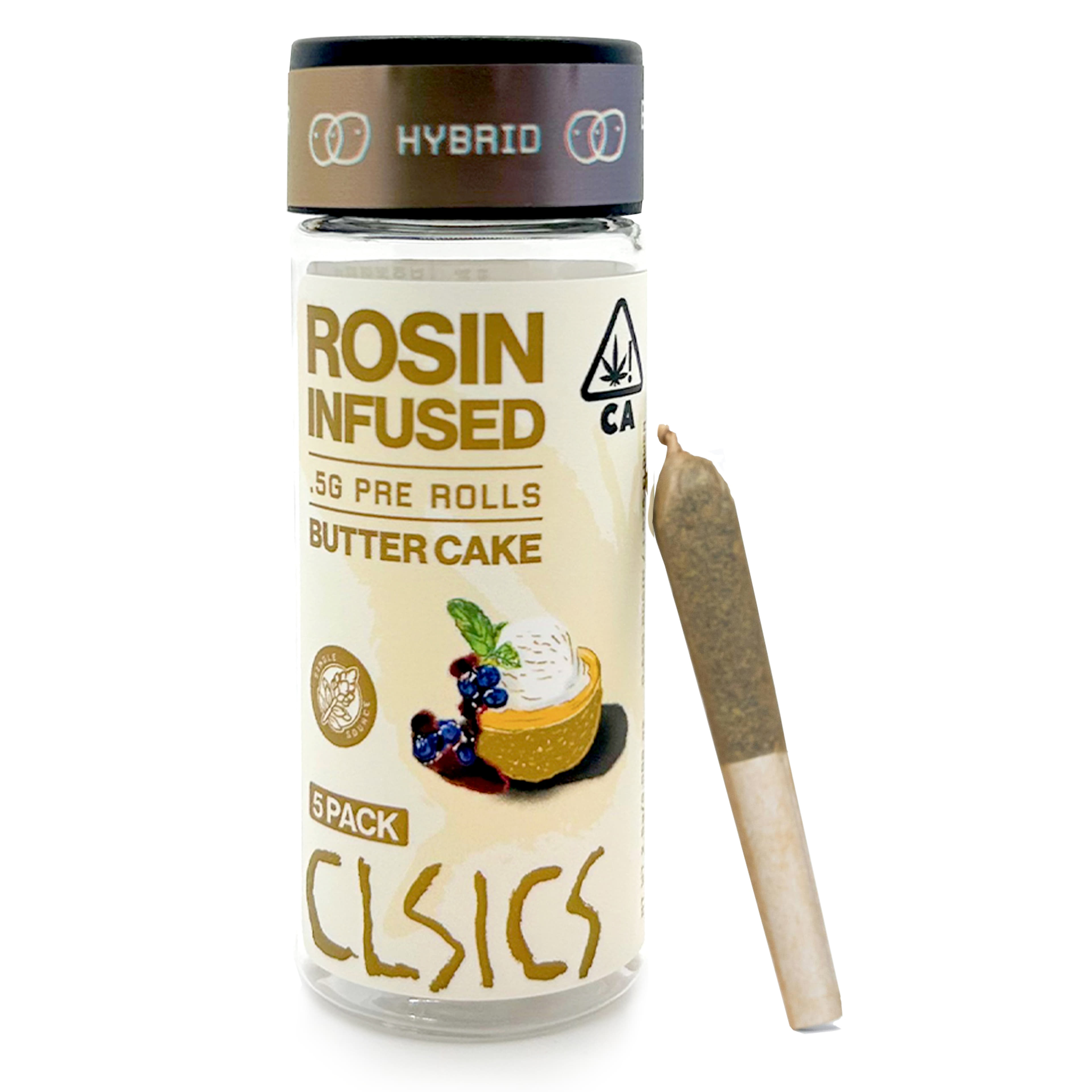 Butter Cake (H) Rosin Preroll - 5pk - CLSICS - Butter Cake (H) 5pk - $27.80 - Pre-Rolls