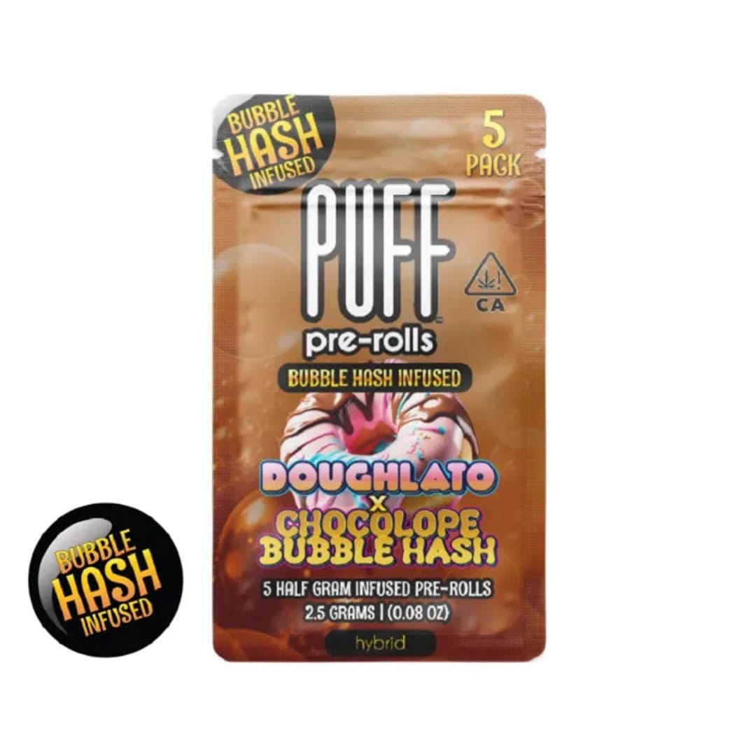 Doughlato x Chocolope | Hash-Infused Pre-Rolls (5-Pack) [2.5g] - PUFF -  - $25 - Pre-Rolls