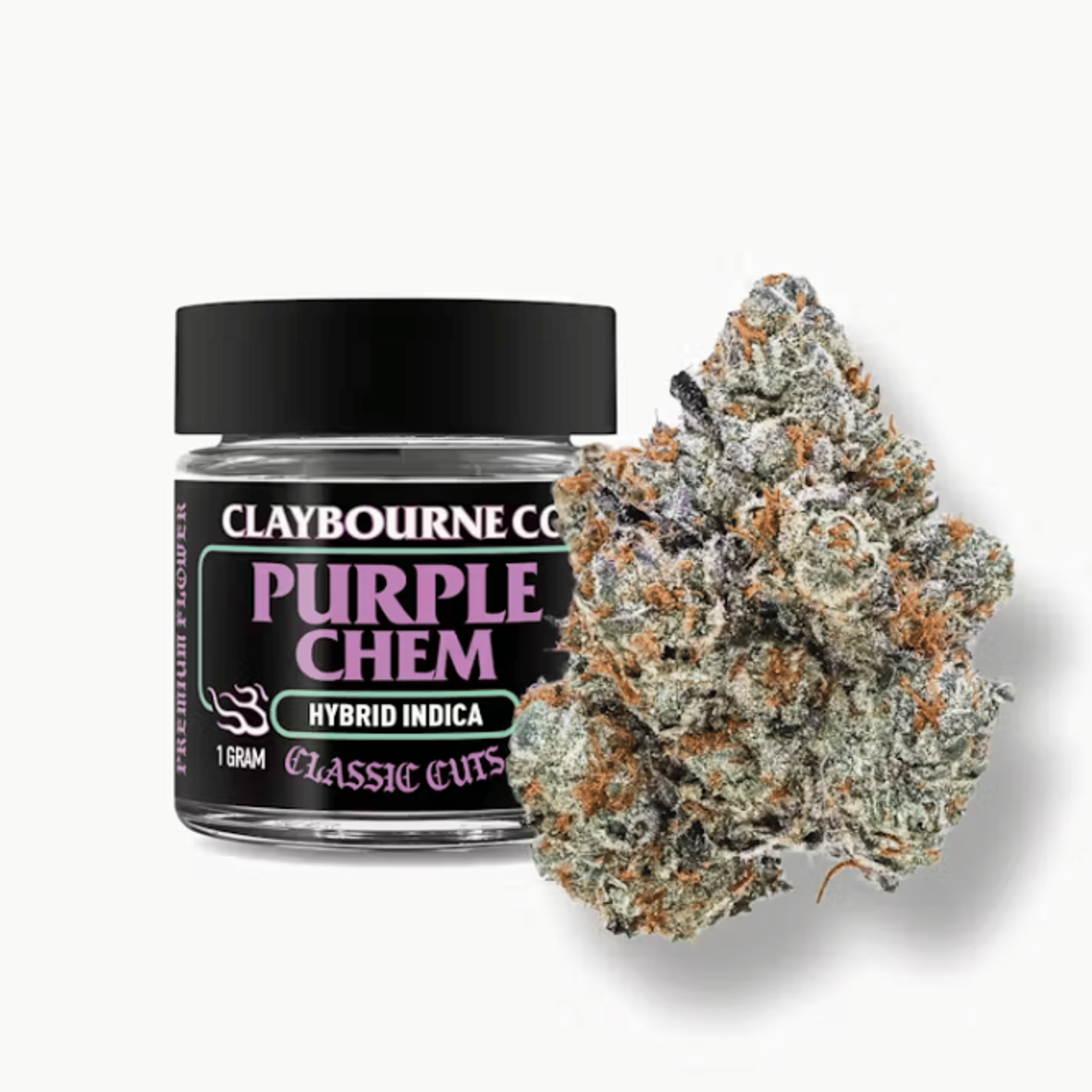 Claybourne Co: Purple Chem | Private Stock - Premium Indoor Flower - 1g - Claybourne Co. - - $14 - Flower