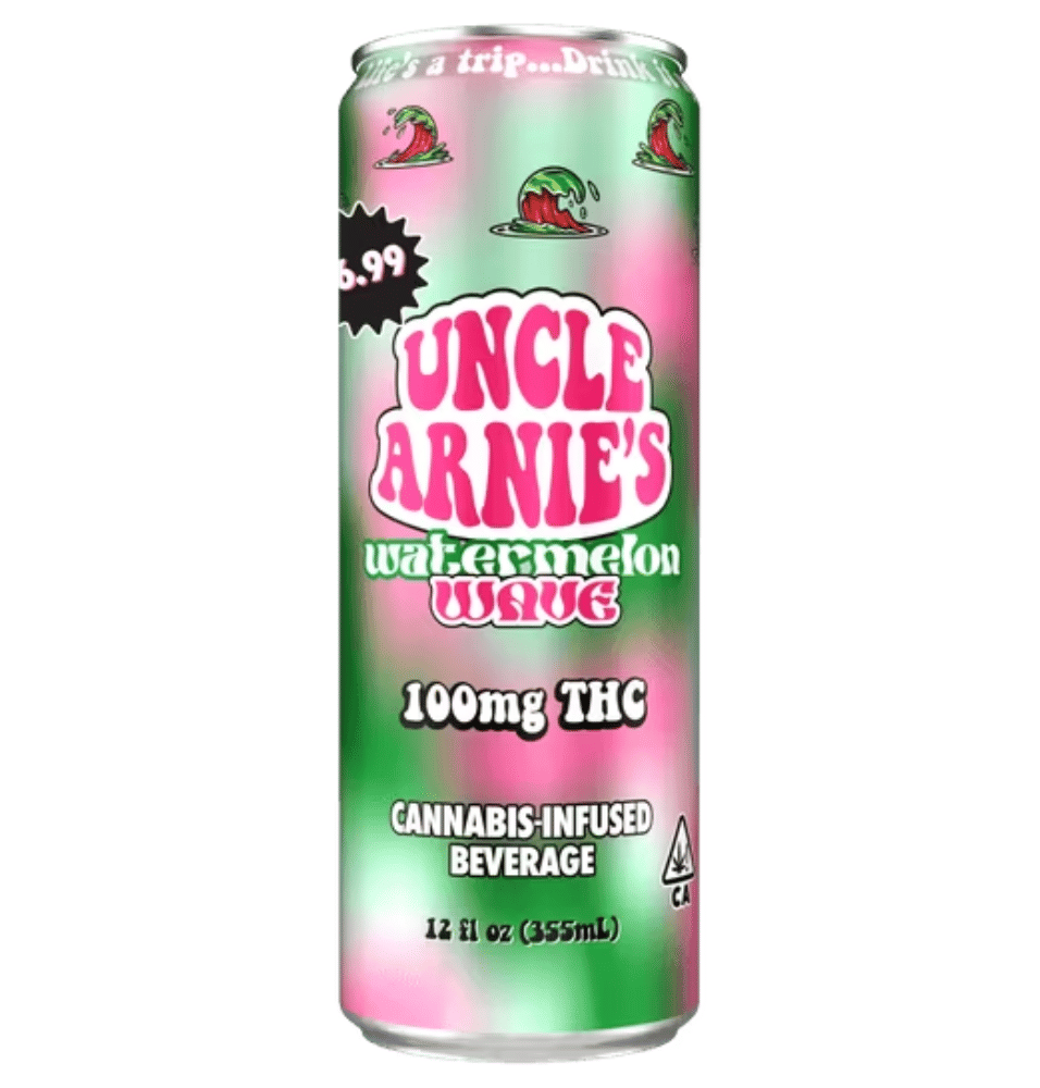 Uncle Arnies: Watermelon Wave - 100mg - Uncle Arnies -  - $13 - Infused Beverages