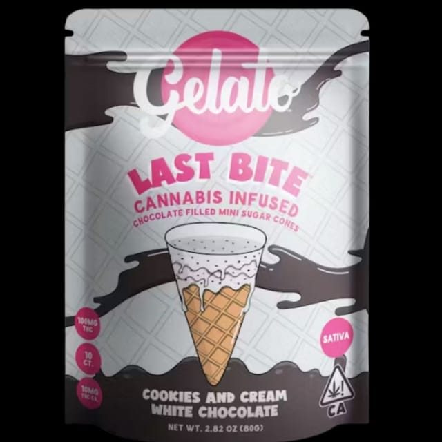 Gelato: Last Bite Cookies & Cream W/ White 10pc Mini Cones