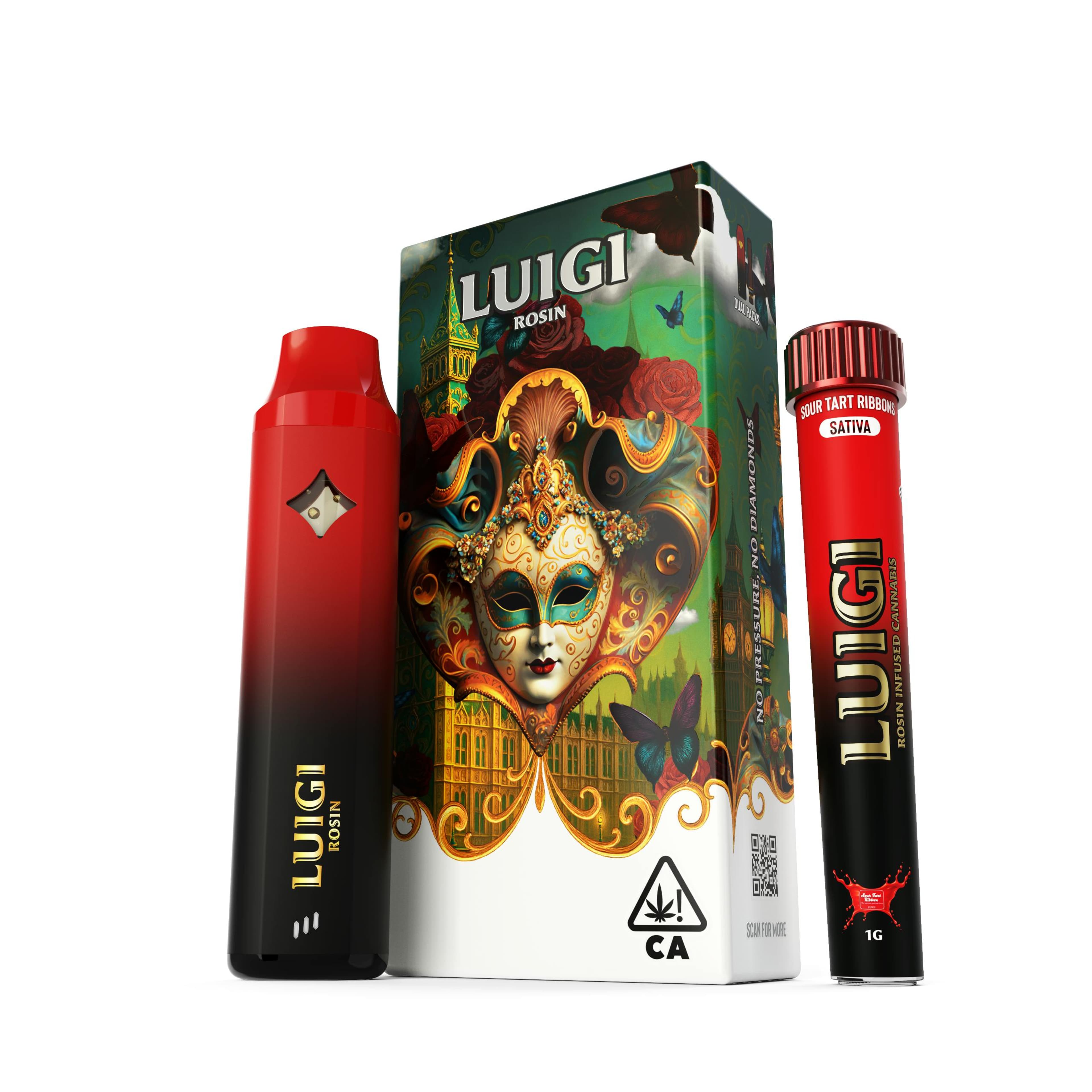 Sour Tart Ribbons Rosin Dual Pack V1 - Luigi - - $55 - Ready To Use Vapes
