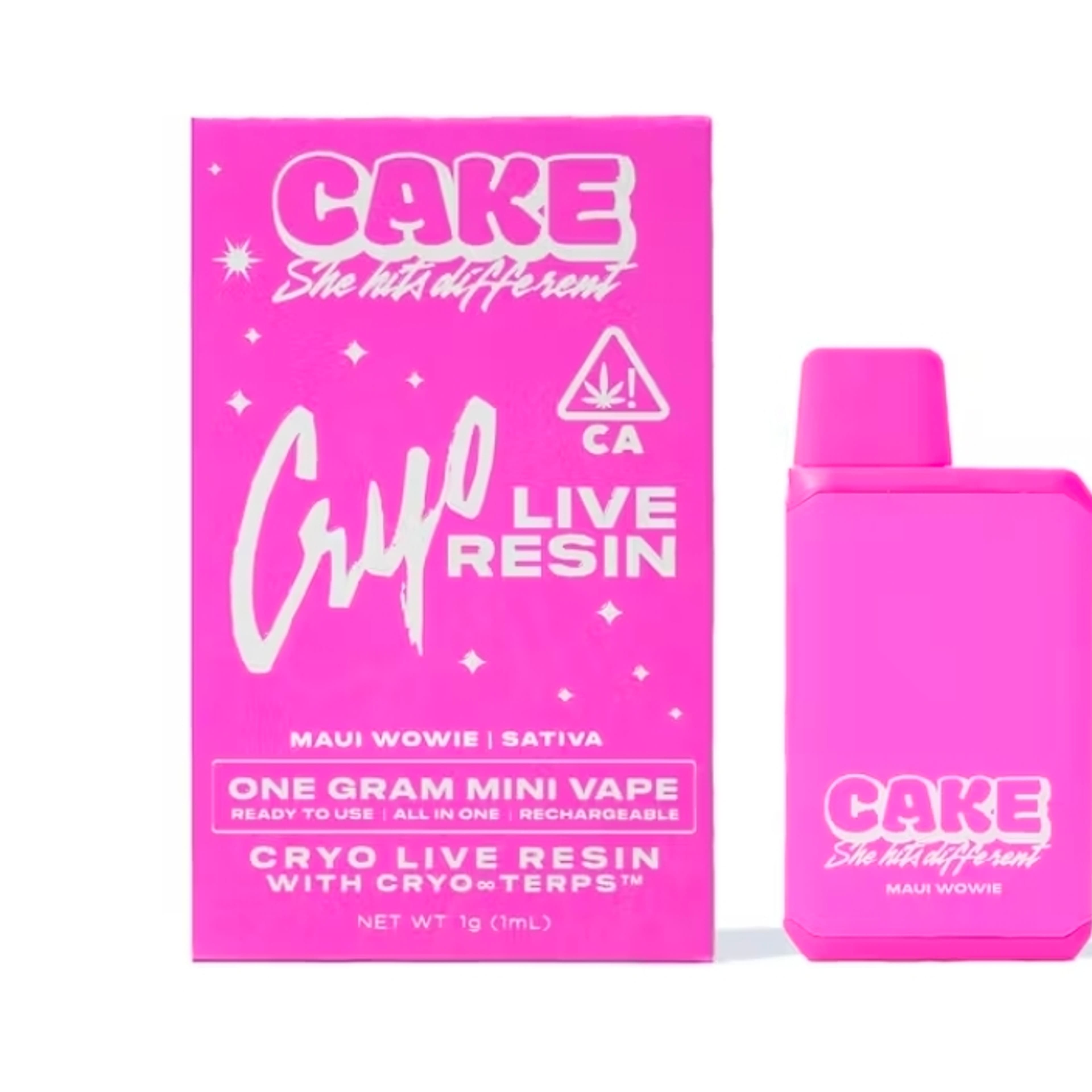 CAKE - 1g Rechargeable - Maui Wowie - Cryo Live Resin Mini - - $35.99 - Vape
