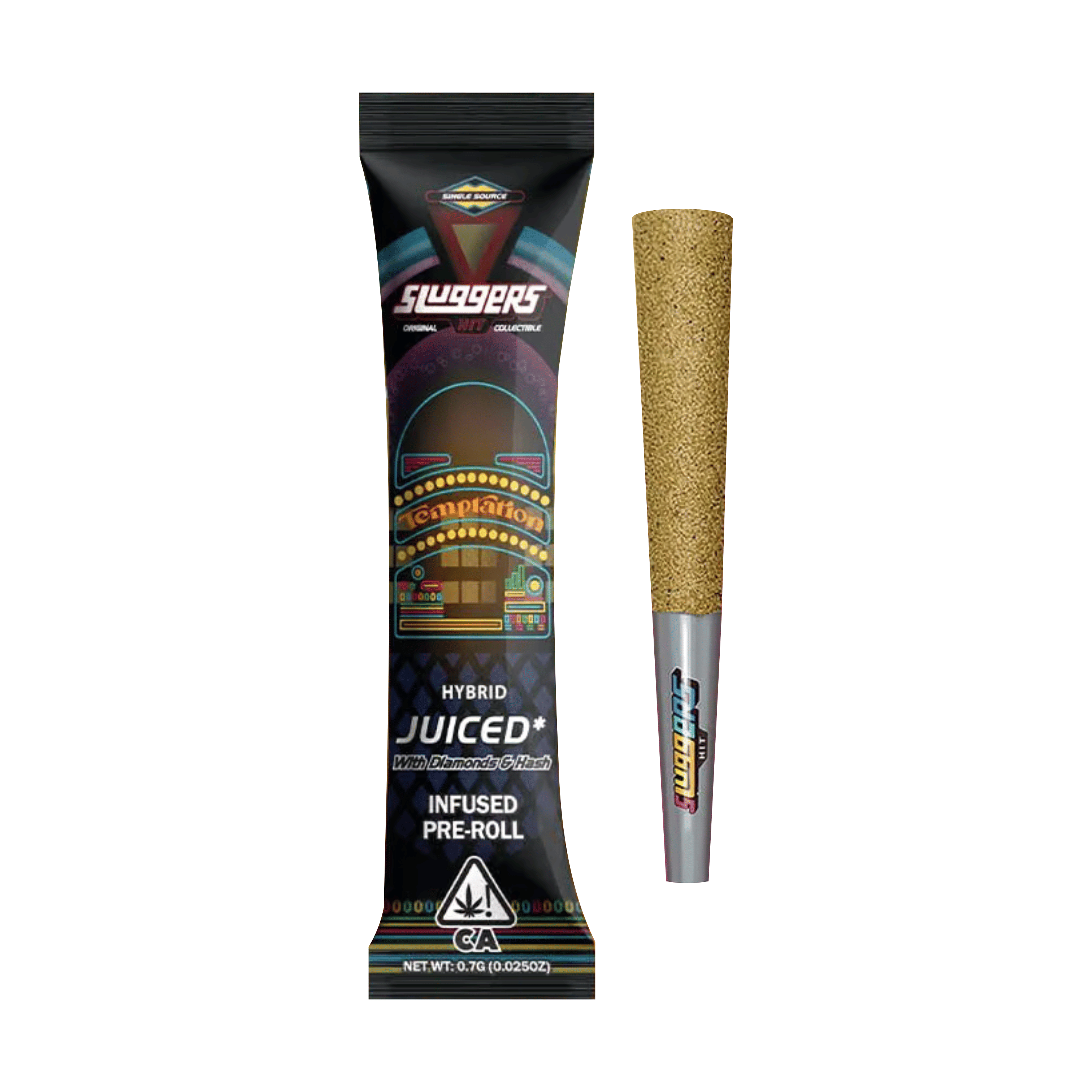 Temptation | Diamond & Hash Infused Pre-Roll - 0.7g - Sluggers Hit -  - $12 - Infused Pre-Rolls