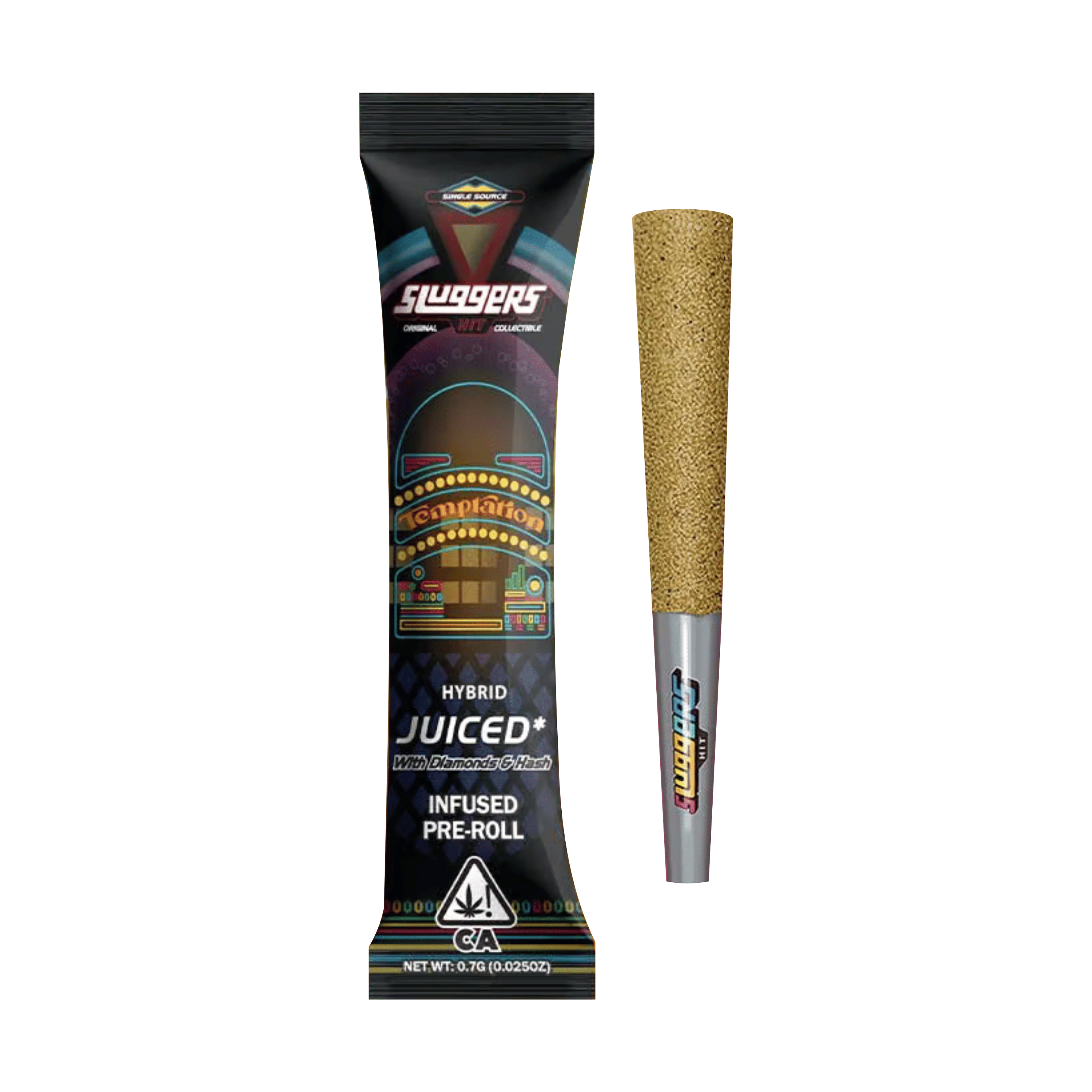 Temptation | Diamond & Hash Infused Pre-Roll - 0.7g - Sluggers Hit - - $12 - Infused Pre-Rolls