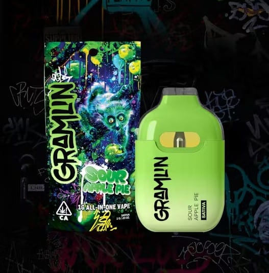 Gramlin AIO - Sour Apple Pie - All-In-One - 1g *B2G1 EVERYDAY* - Gramlin - AIO - $24.99 - Disposable Vape Pens (All In One)