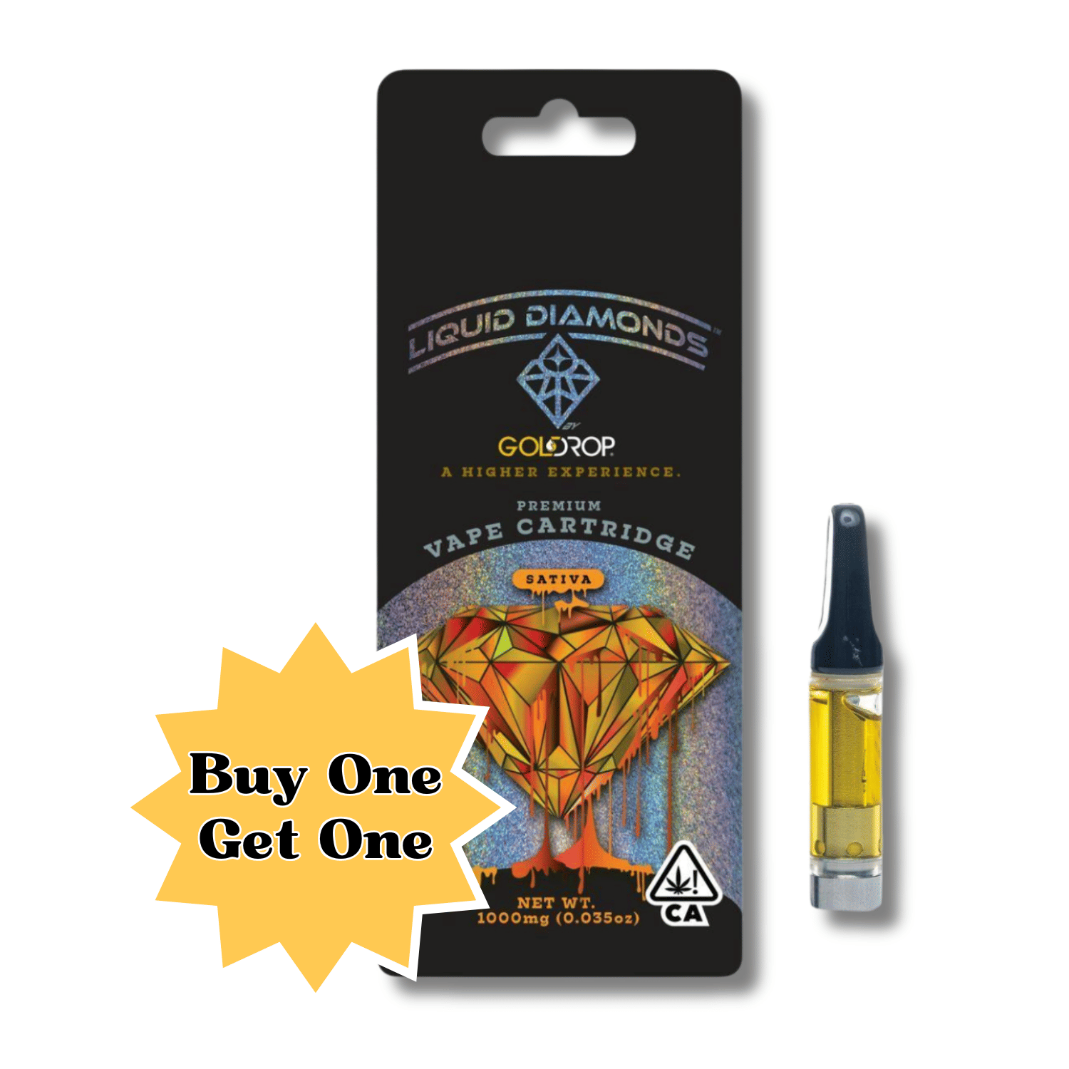 Apricot 'Liquid Diamonds' Cart 1g - GoldDrop -  - $24.99 - Vapes