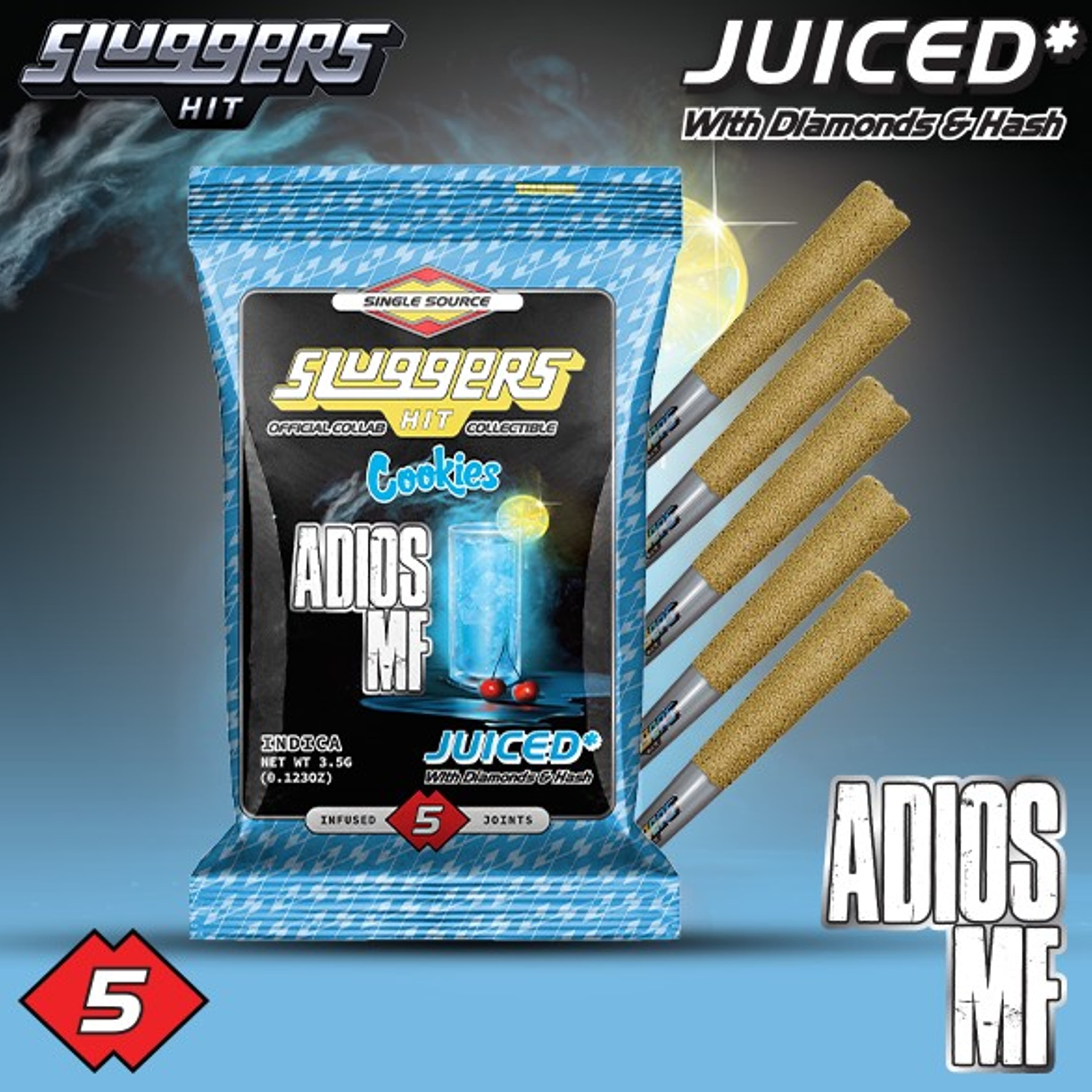 Adios MF | Infused 3.5g 5pk - SLUGGERS - - $38.75 - Pre-Rolls