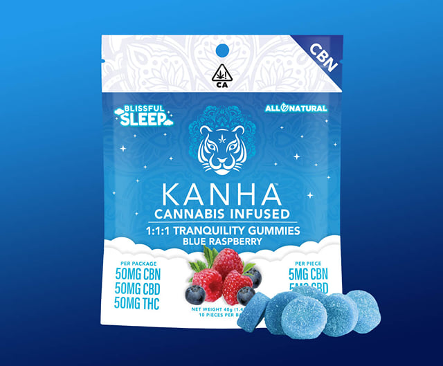 1:1:1 CBN:CBD:THC Tranquility 150mg (10 Units x 5mg CBN : 5mg CBD : 5mg THC)