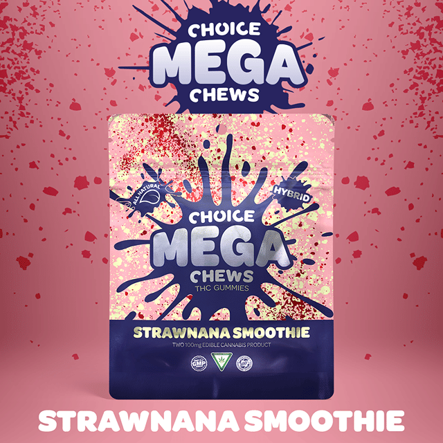 Mega Chews 200mg - Strawnana Smoothie