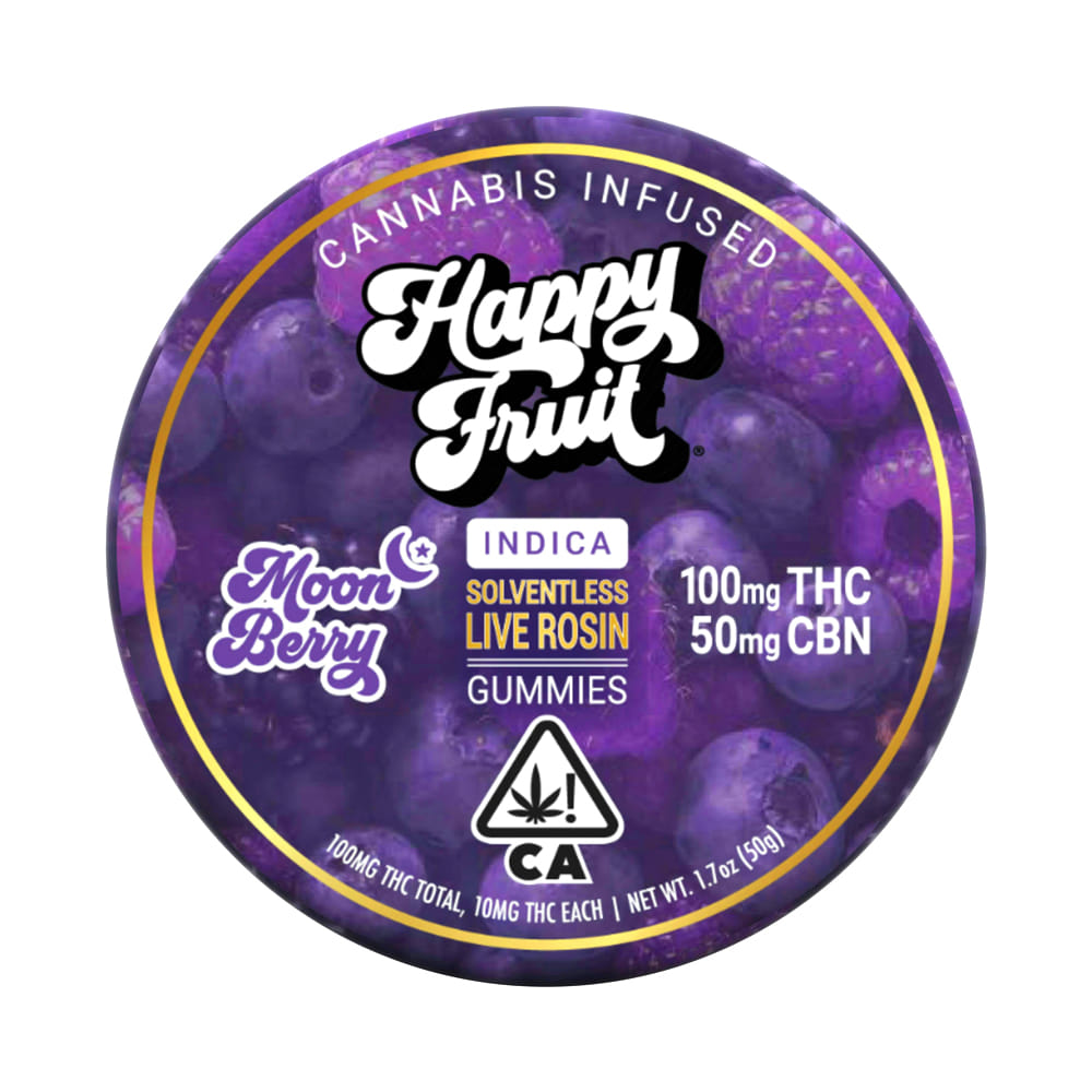 Moon Berry (Sleep) Live Rosin Gummies *B1G1 EVERYDAY* - Happy Fruit - Moon Berry - $16 - Edibles