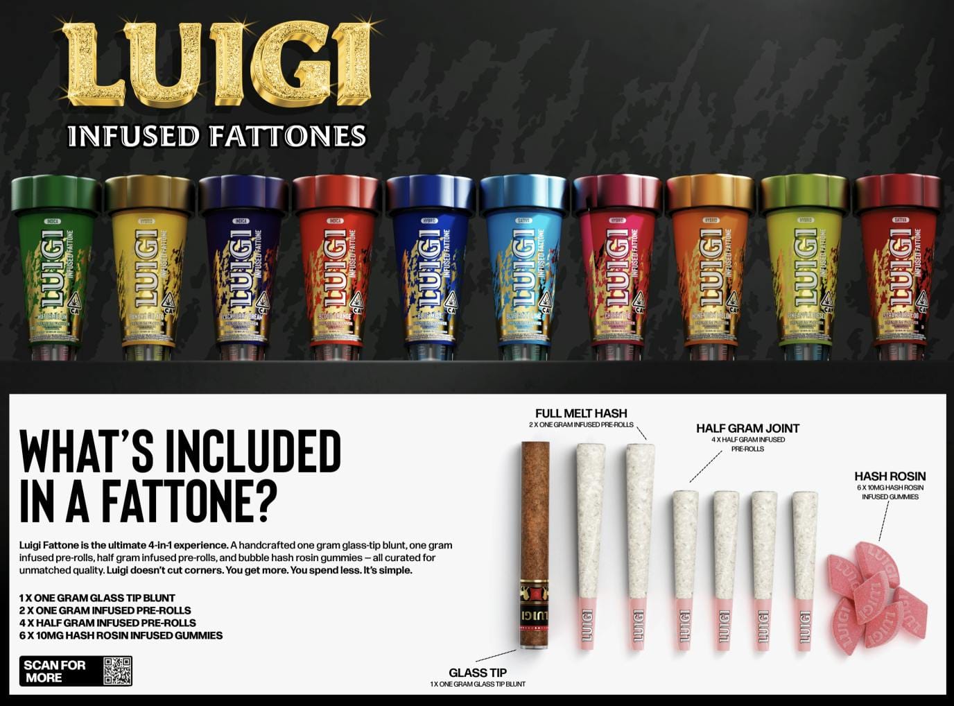 Blue Mist 4-in-1 Fattone - Luigi -  - $46 - Pre-Rolls