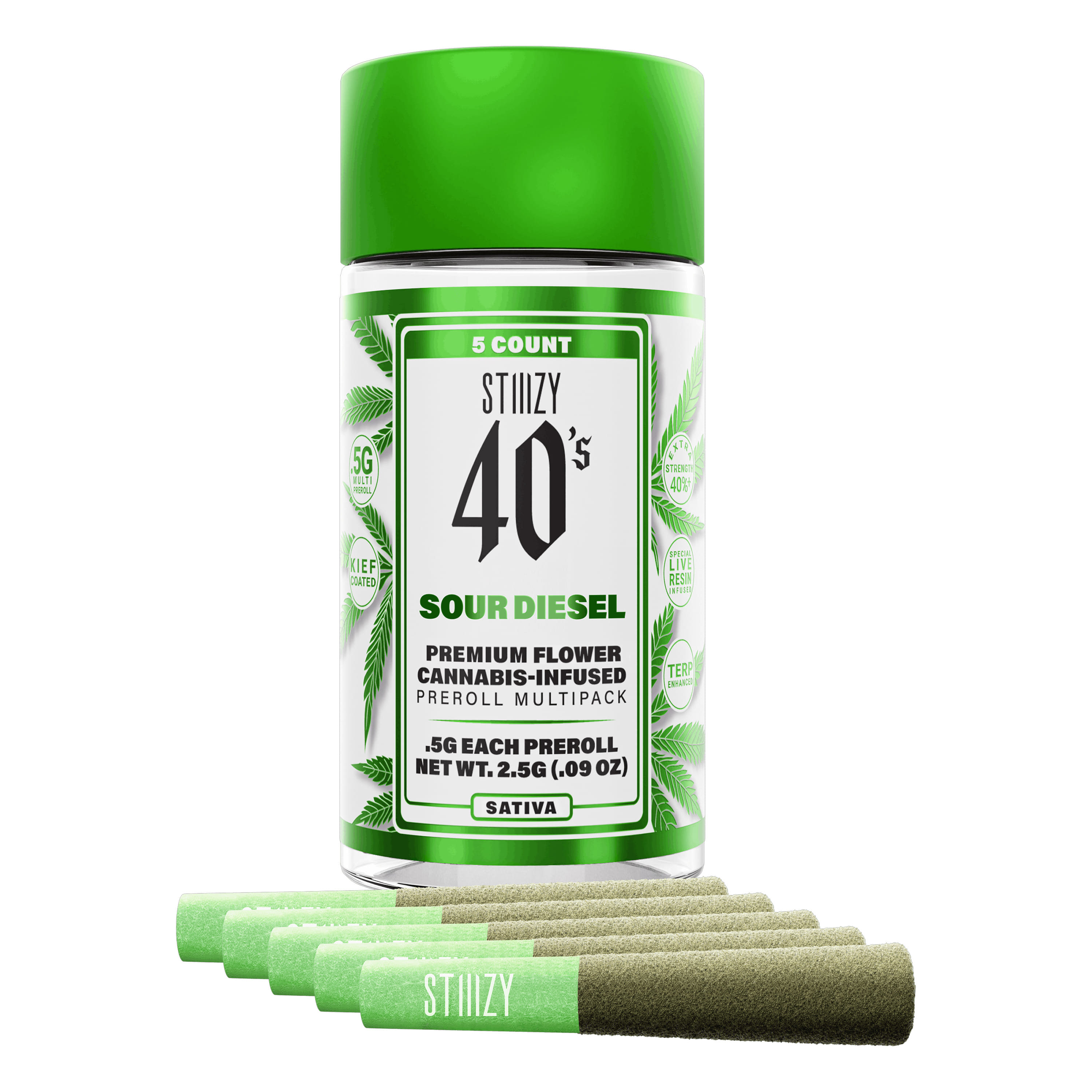 Sour Diesel Mini Preroll 5pk (S) *B2G1 EVERYDAY* *SPECIAL PRICING* - Stiiizy - Sour Diesel (S) - $24 - Pre-Rolls