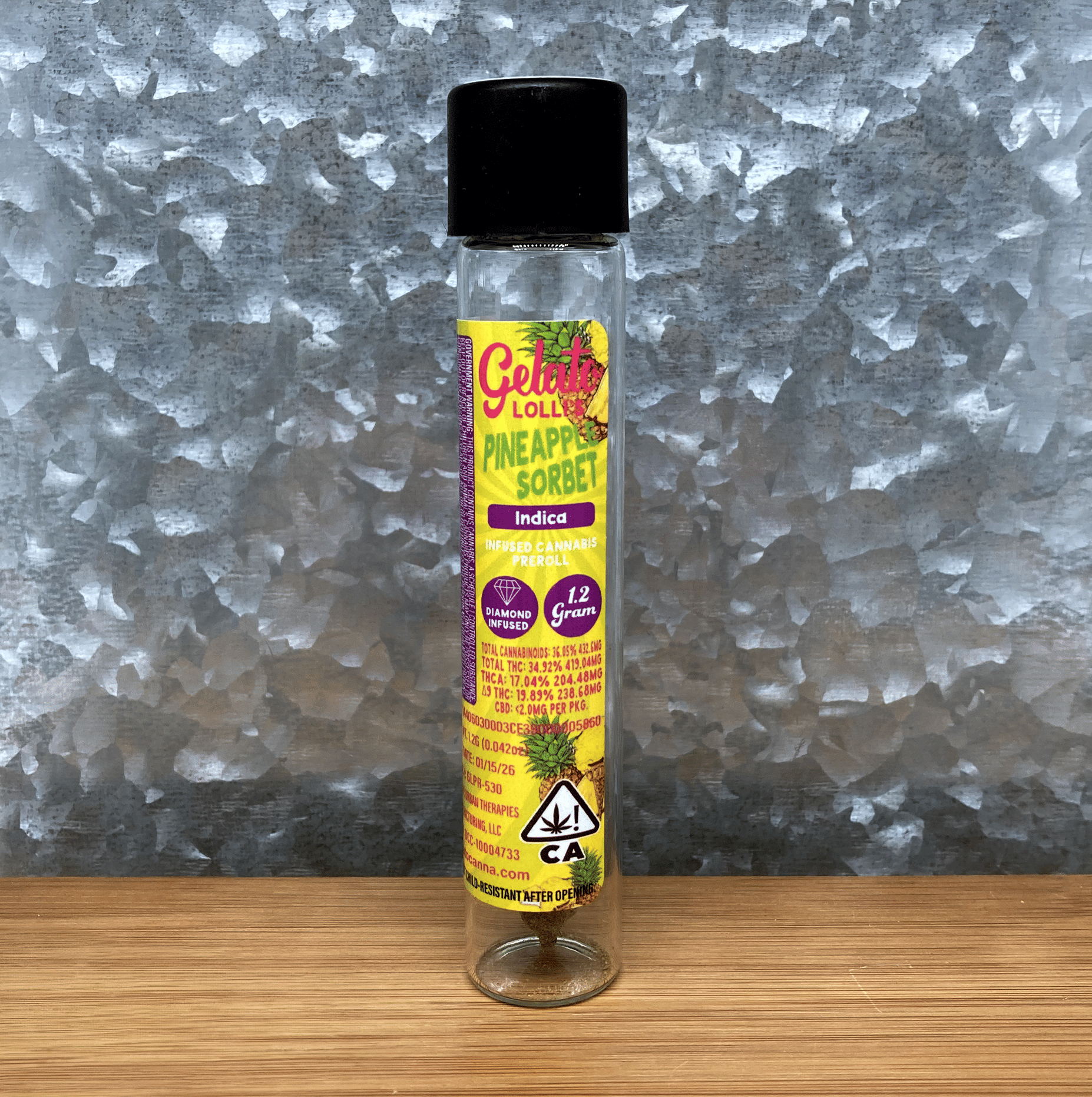 Pineapple Sorbet Lolli 1.2g Joint - Gelato -  - $15 - Joint