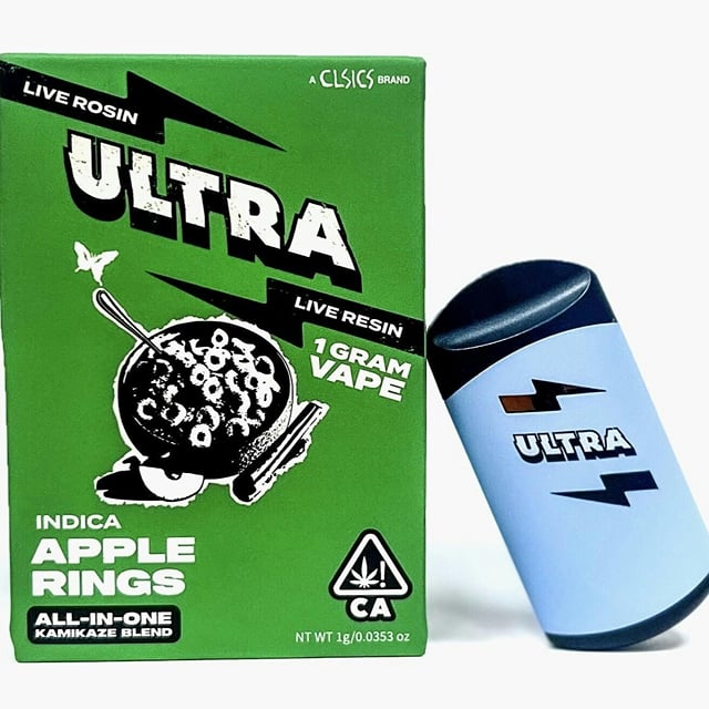 Ultra Live Rosin/Live Resin 1g All-In-One - Apple Rings