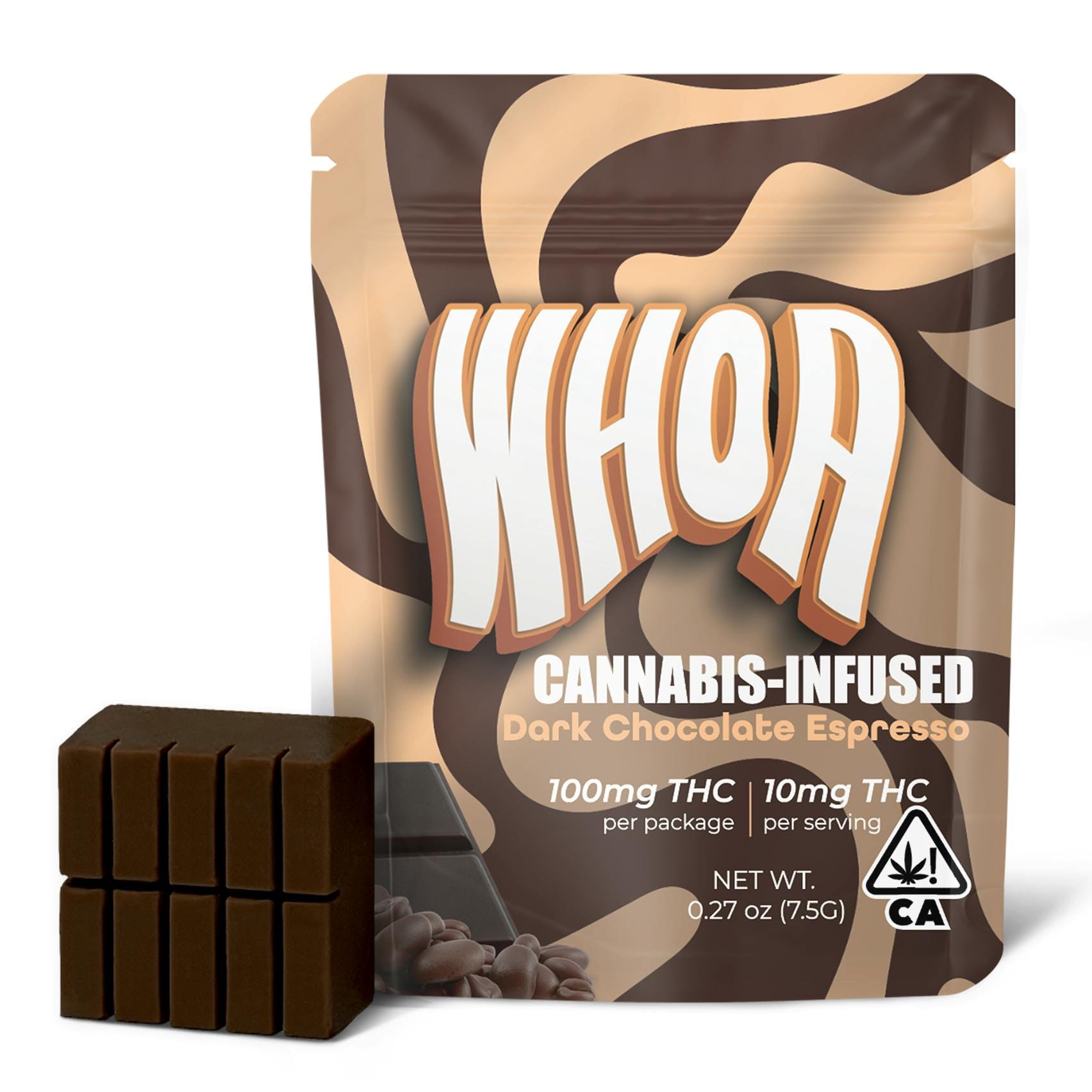 Dark Chocolate Espresso  - 100mg Chocolate Bar *B2G1 EVERYDAY* - WHOA - Dark Chocolate Espresso - $10 - Edibles