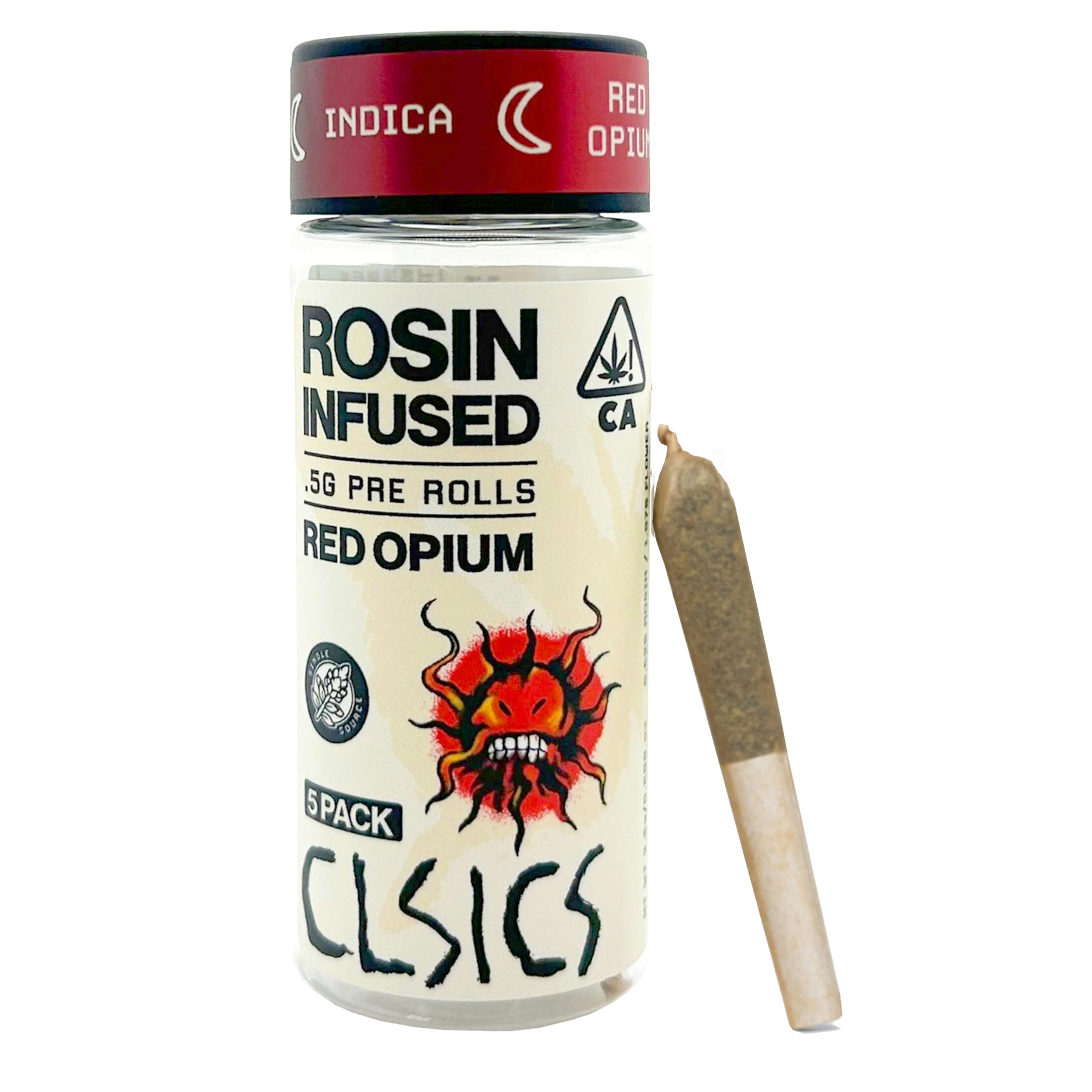 Red Opium (I) Rosin Preroll - 5pk - CLSICS - Red Opium (I) - $27.80 - Pre-Rolls