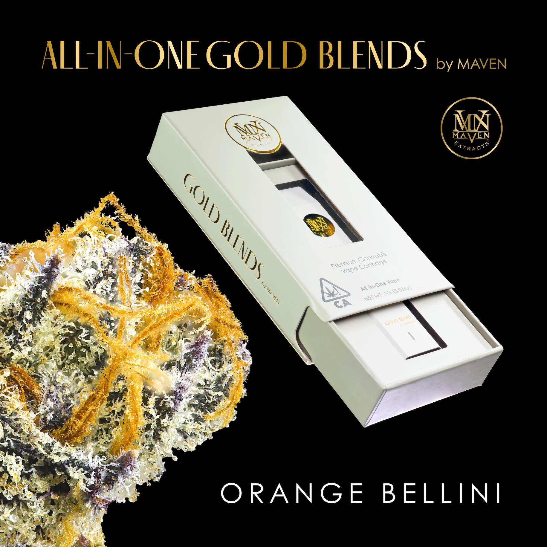 Maven | 1g - Orange Bellini - AIO Vape - - Maven Genetics -  - $40 - All-In-Ones