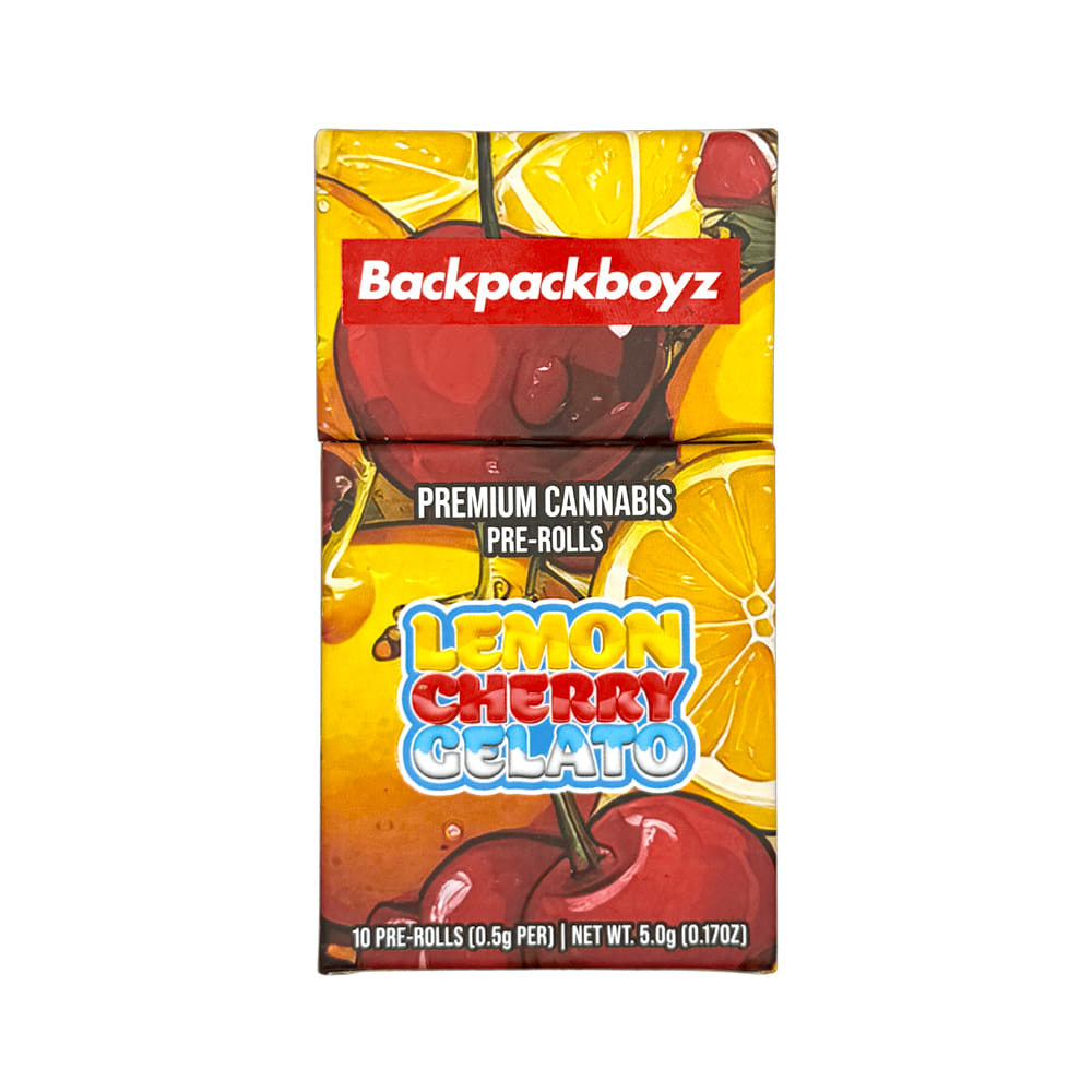 Lemon Cherry Gelato (IH) Preroll - 10pk - Backpack Boyz - Lemon Cherry Gelato (IH) 10pk - $31.65 - Pre-Rolls