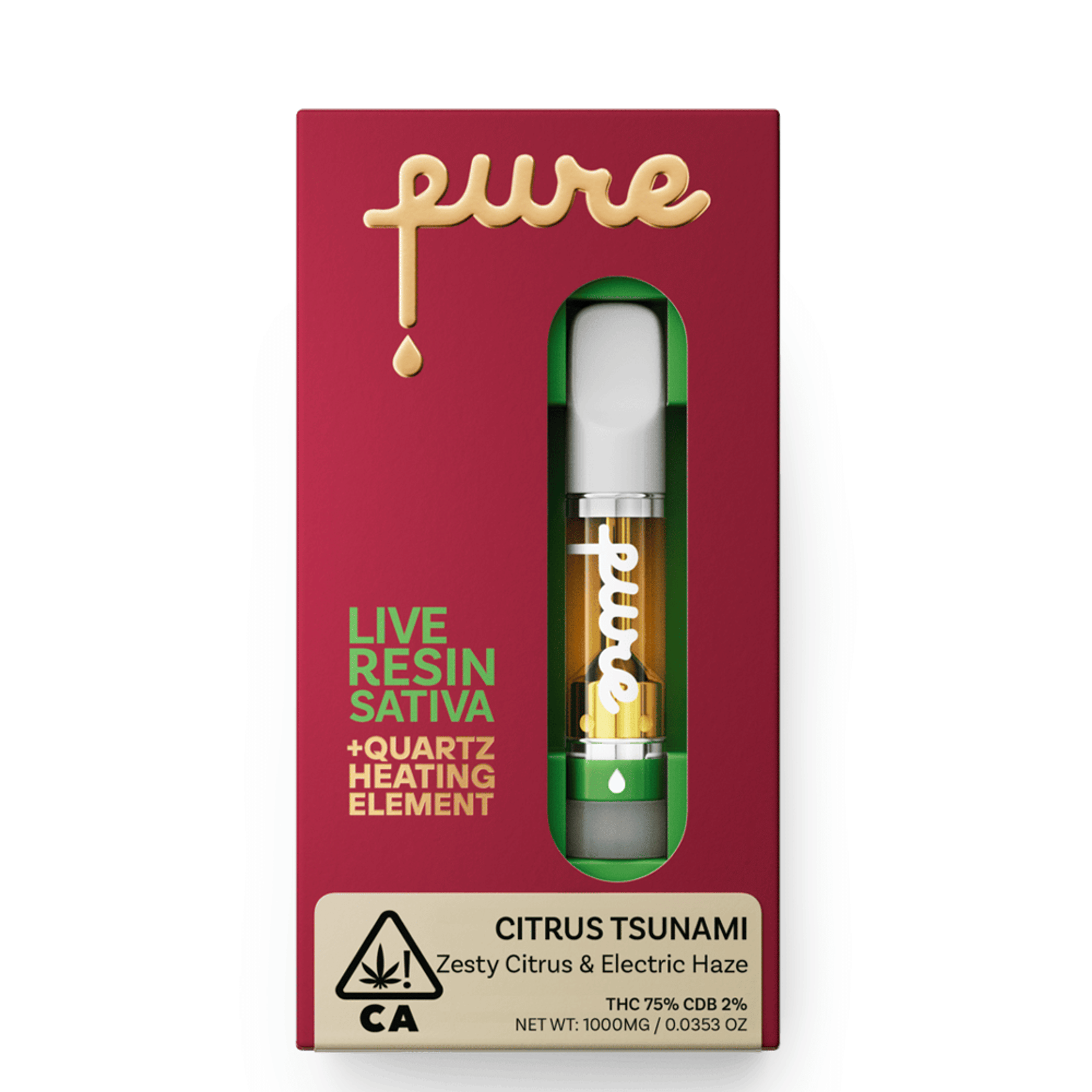 Citrus Tsunami Live Resin Cartridge (1G) - Pure Vape - - $35 - Cartridge
