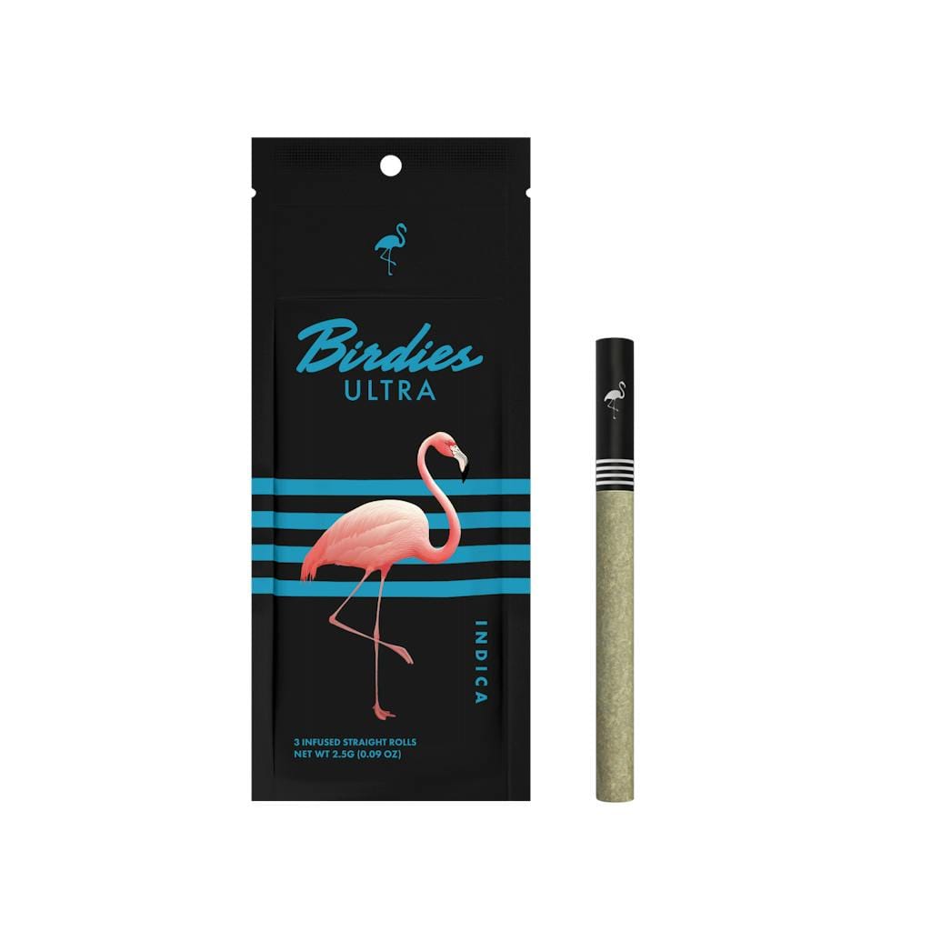 ***Ultra Indica - .85g Infused Prerolls (3pk) - Birdies - Indica Infused - 3pk - $16 - Infused Preroll Pack