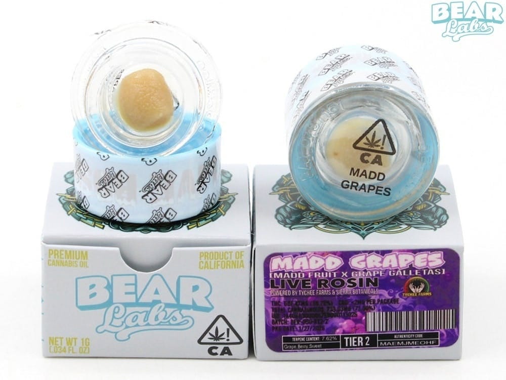 Rosin - Madd Grapes - Bear Labs - Tier 2 - $45 - Concentrate