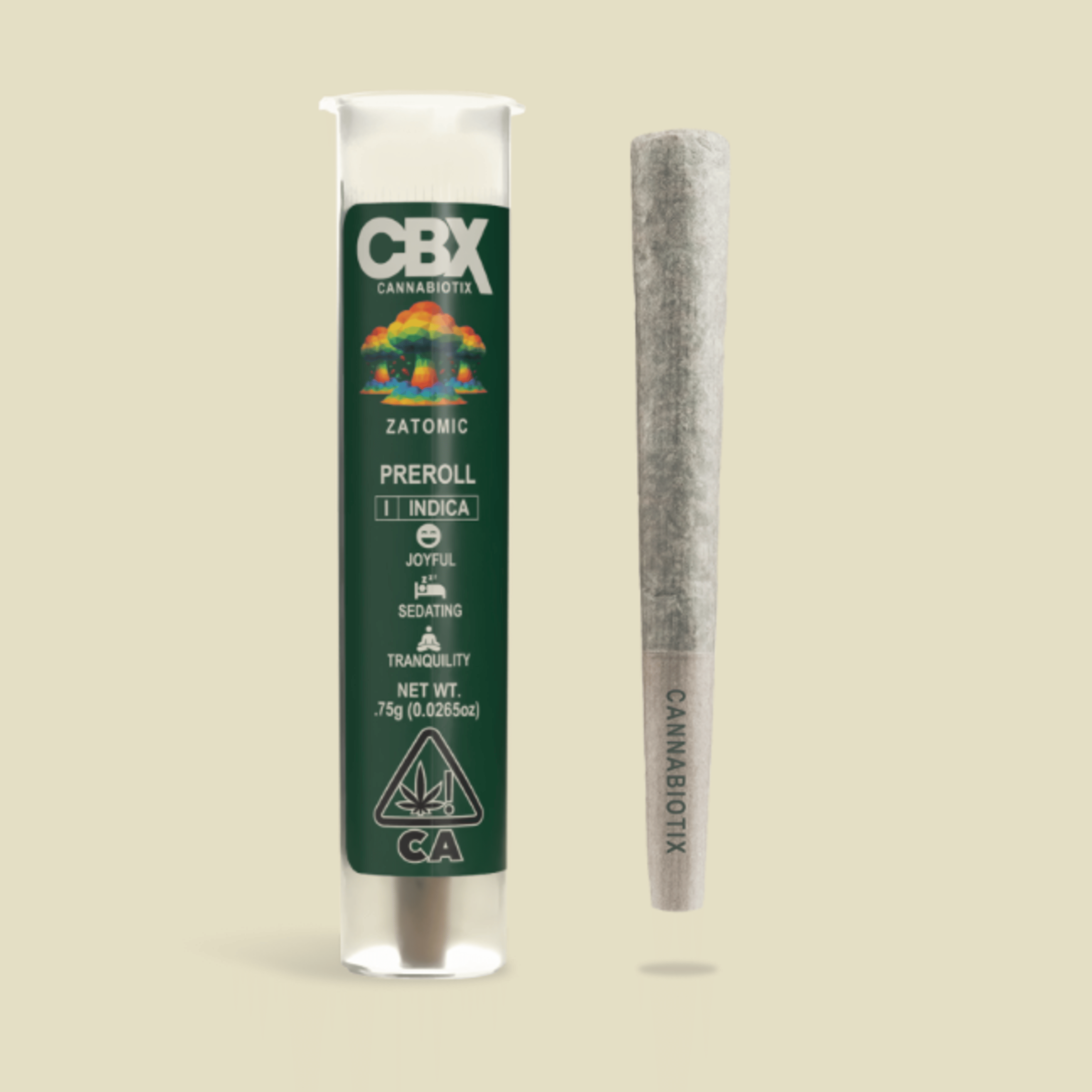 CBX - Zatomic - .75g Pre-Roll - Cannabiotix - - $12 - Pre-Rolls