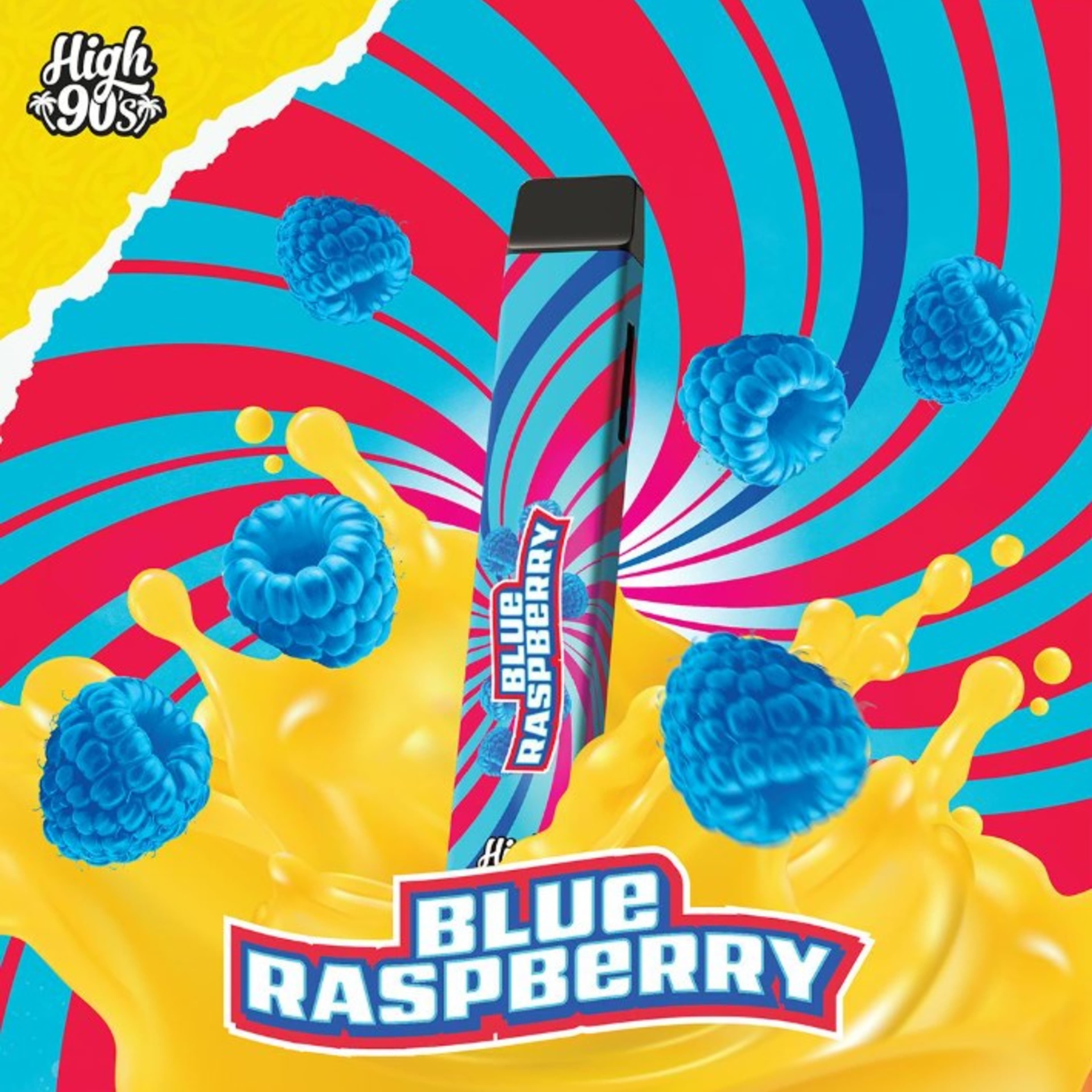 High 90's AIO - Blue Raspberry - All-In-One Vape - 1g *B2G1 EVERYDAY* - High 90's - AIO - $19.99 - Disposable Vape Pens (All In One)