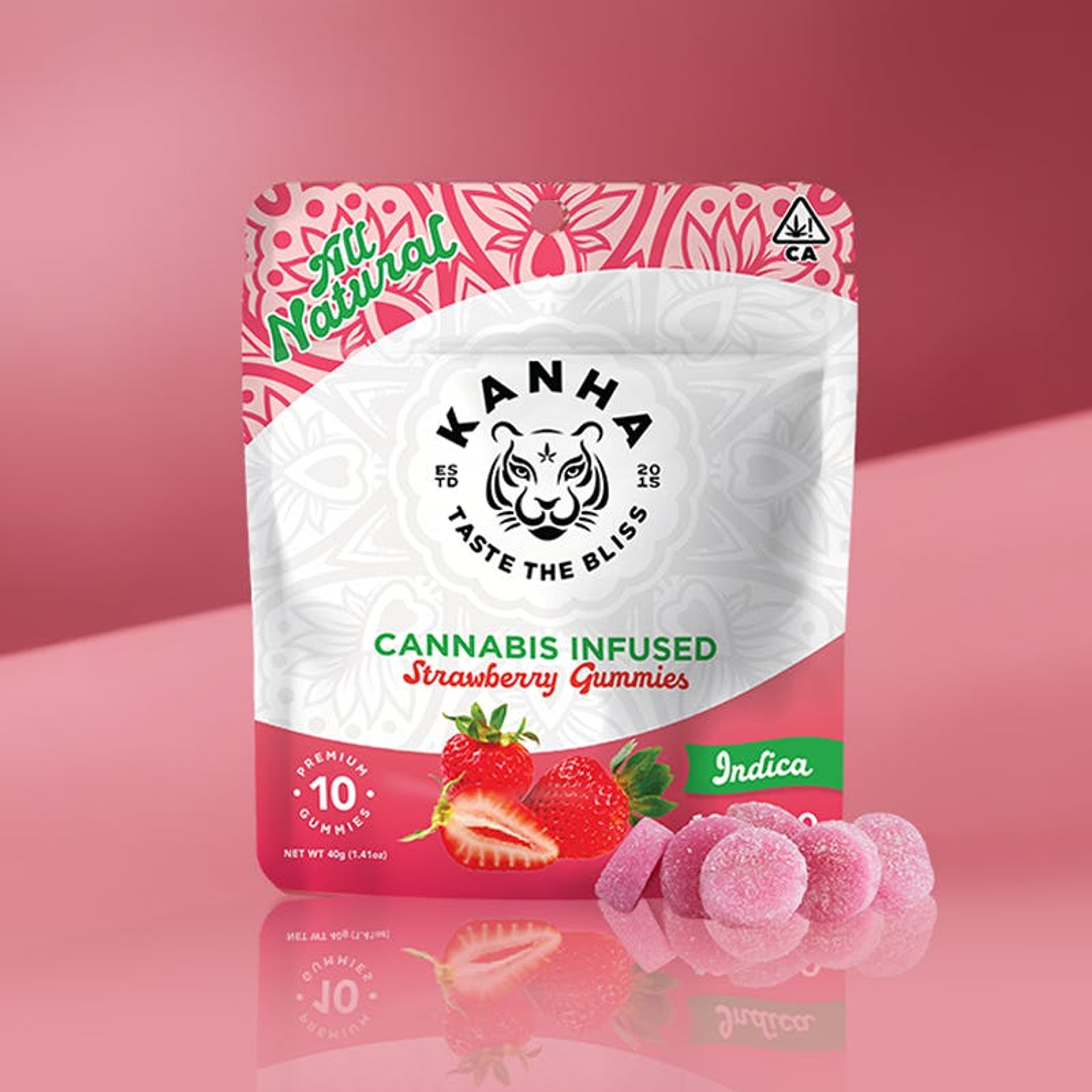 Strawberry | Classic | Indica | 100mg THC | 10-pack - KANHA - - $15 - Edibles