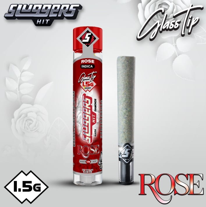 Sluggers - Rose - Hash & Diamonds Infused Pre-Roll (Glass Tip) - 1.5g - Sluggers -  - $13.99 - Pre-Rolls