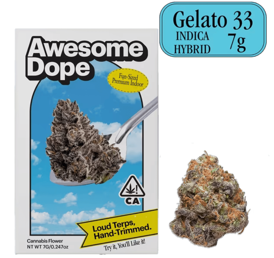 Awesome Dope: Indoor Flower 7g - Gelato 33 - Awesome Dope -  - $75 - Indoor Flower