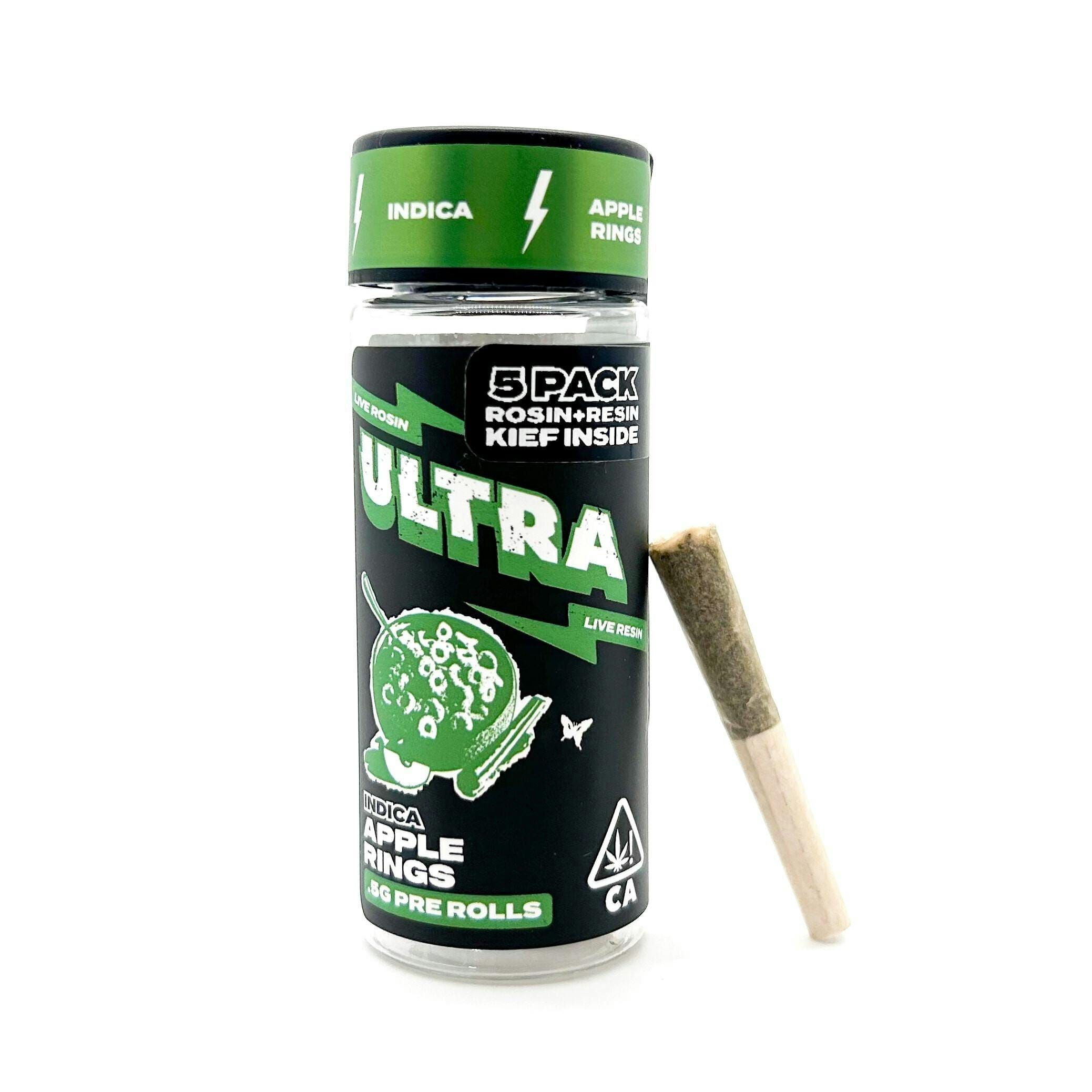 Apple Rings - 5pk .5g Rosin/Resin Infused Pre Rolls - ULTRA xP -  - $21.75 - Pre-Rolls