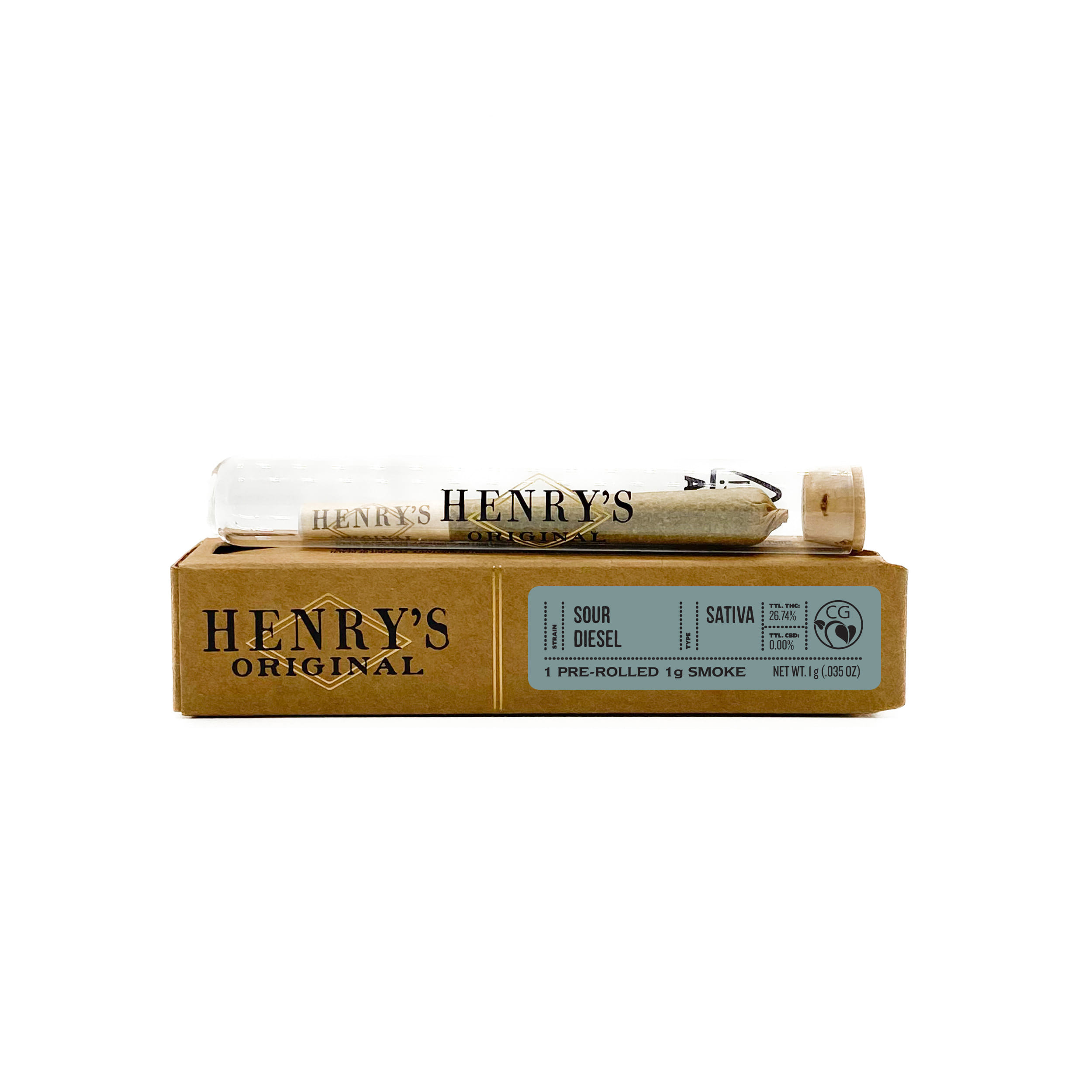 Sour Diesel - 1g Pre-Roll - Henry's Original - 1g Preroll - Sativa - $10 - Pre-Rolls