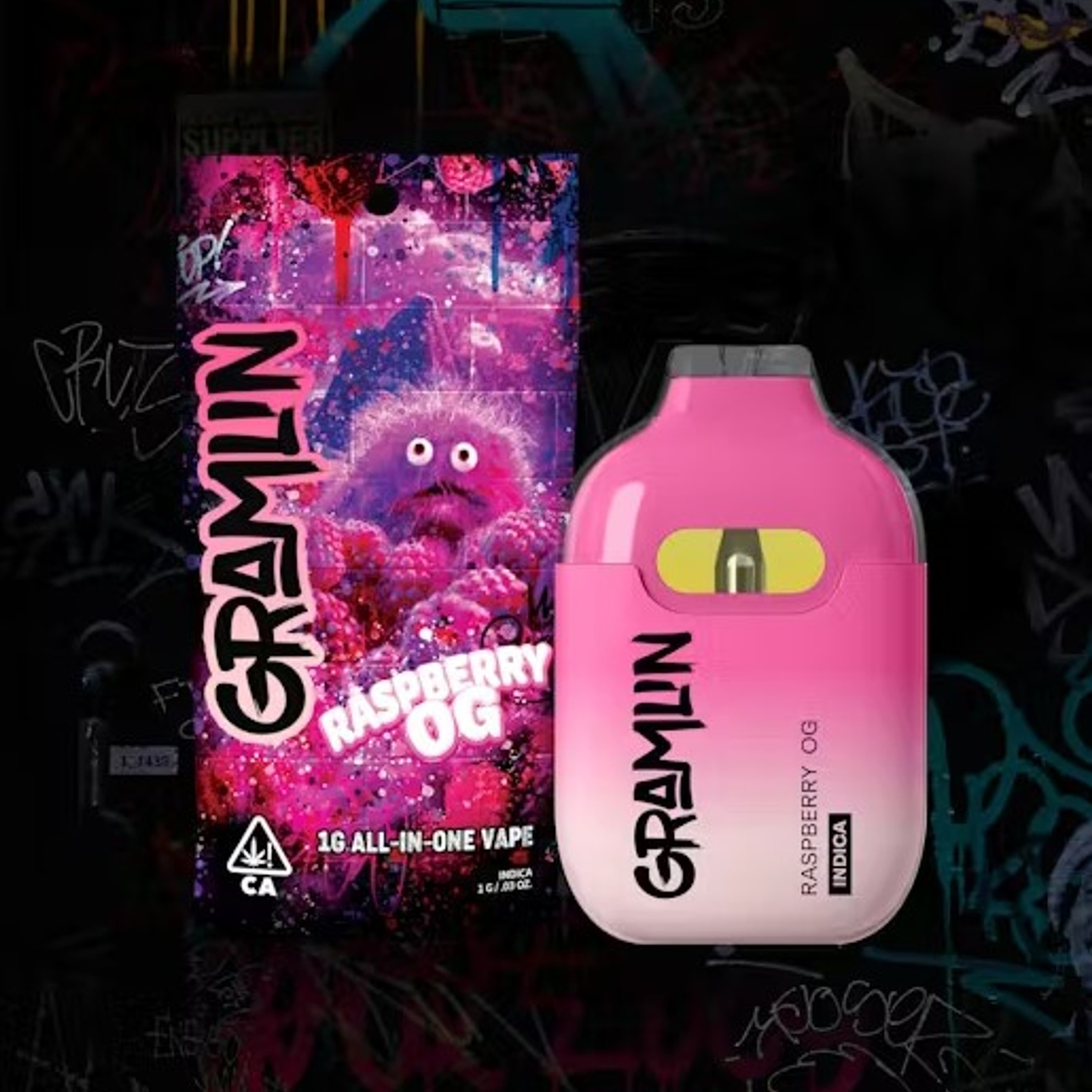 Gramlin AIO - Raspberry OG - All-In-One - 1g *B2G1 EVERYDAY* - Gramlin - AIO - $24.99 - Disposable Vape Pens (All In One)