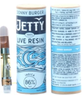 Donny Burger Live Resin Cartridge 1g - Jetty Extracts -  - $38 - Cartridges