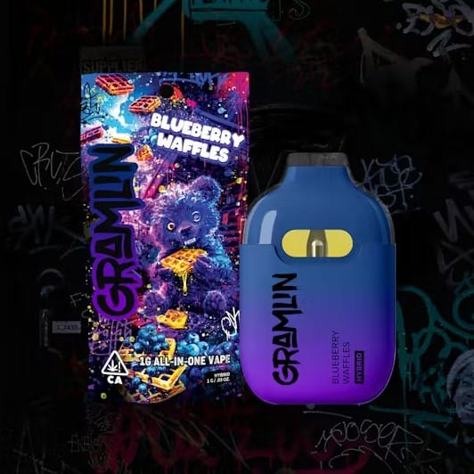 Gramlin AIO - Blueberry Waffles - All-In-One - 1g *B2G1 EVERYDAY* - Gramlin - AIO - $24.99 - Disposable Vape Pens (All In One)