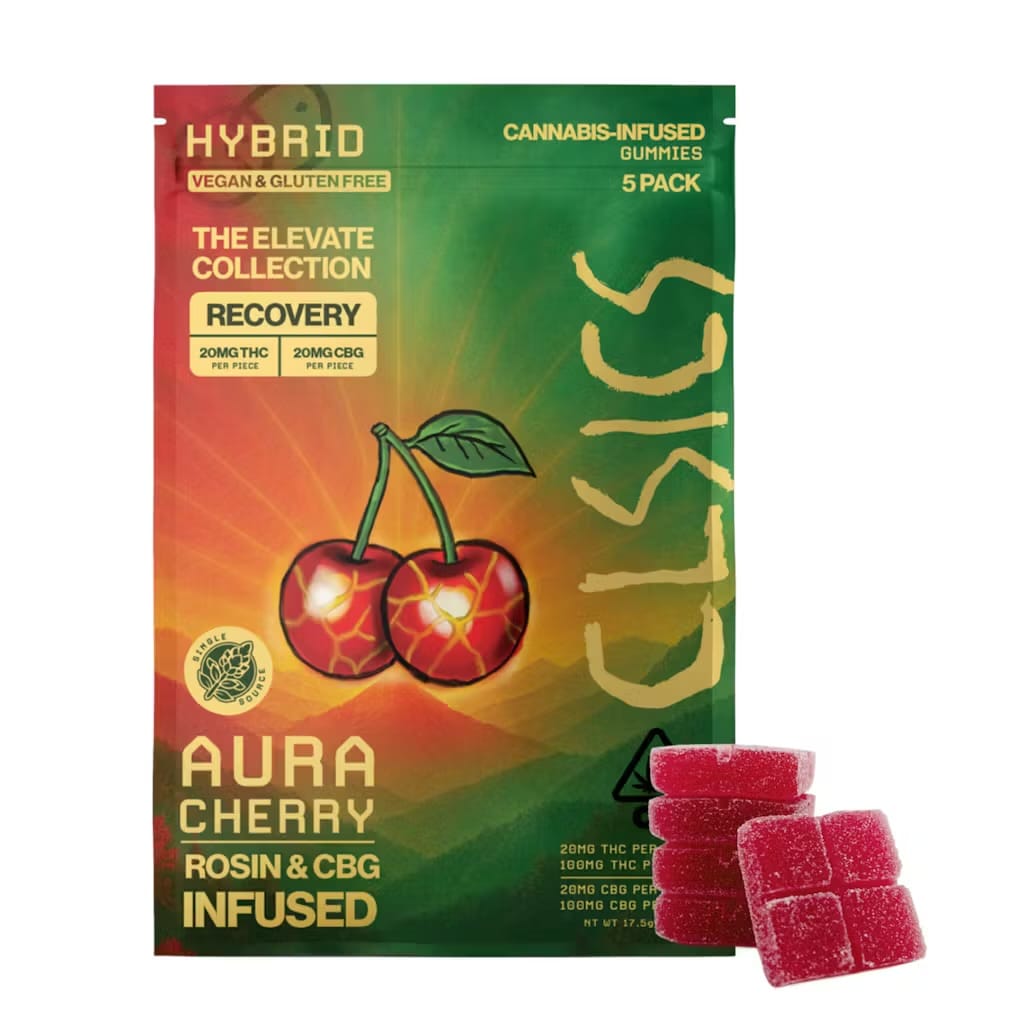 20mg 5pk AURA CHERRY CBG/THC - CLSICS -  - $21.25 - Edibles