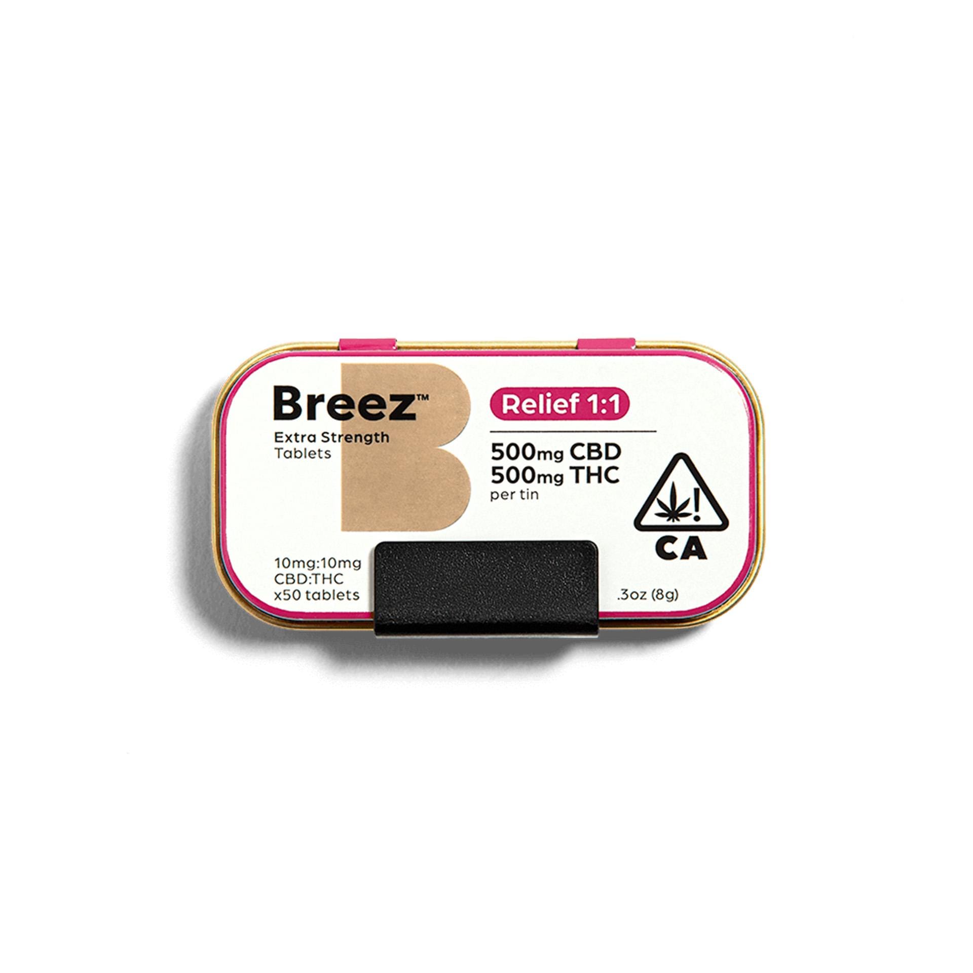 Extra Strength Tablet Tin - RELIEF - (1:1 | CBD:THC) - 1000mg