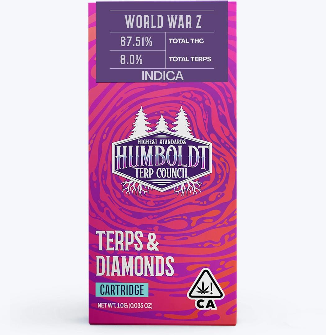 World War Z 1g Live Resin Vape Cartridge - Humboldt Terp Council -  - $26 - Vape