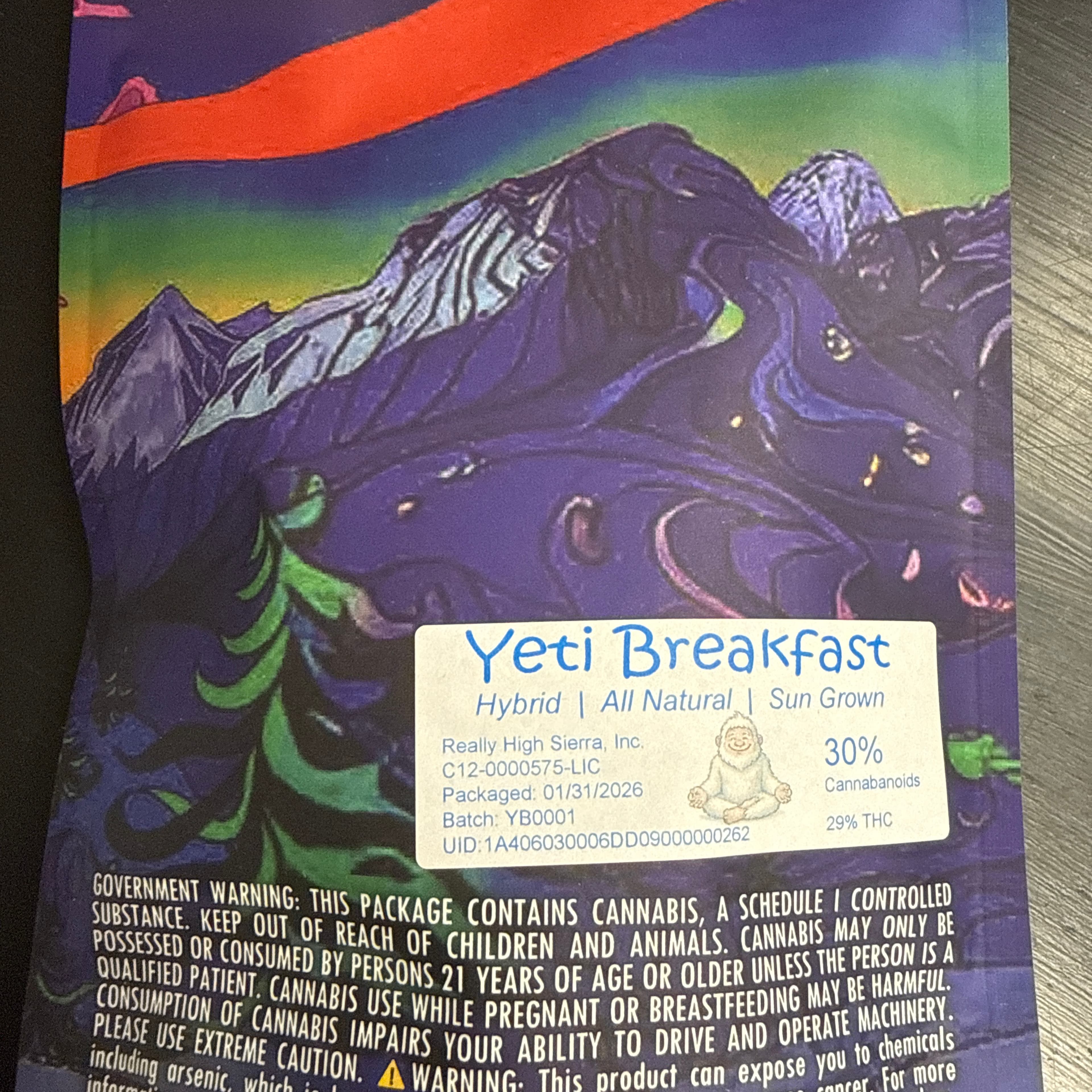 *Local* High Sierra: Yeti Breakfast - 14g - High Sierra - - $65 - Flower