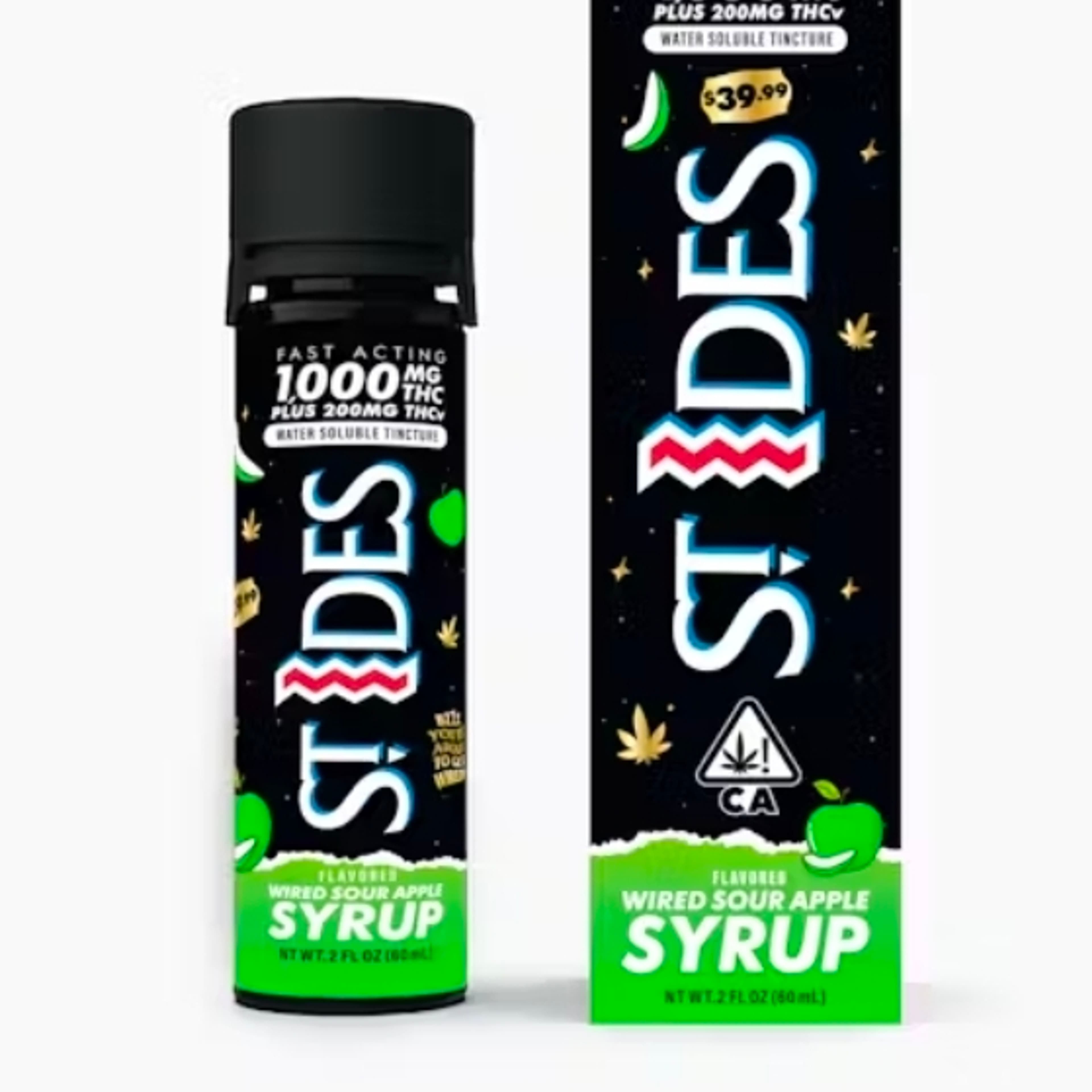 ST IDES - Wired Sour Apple | 2OZ Tincture 1000MG + 200MG THCv - - $49.99 - Drinks