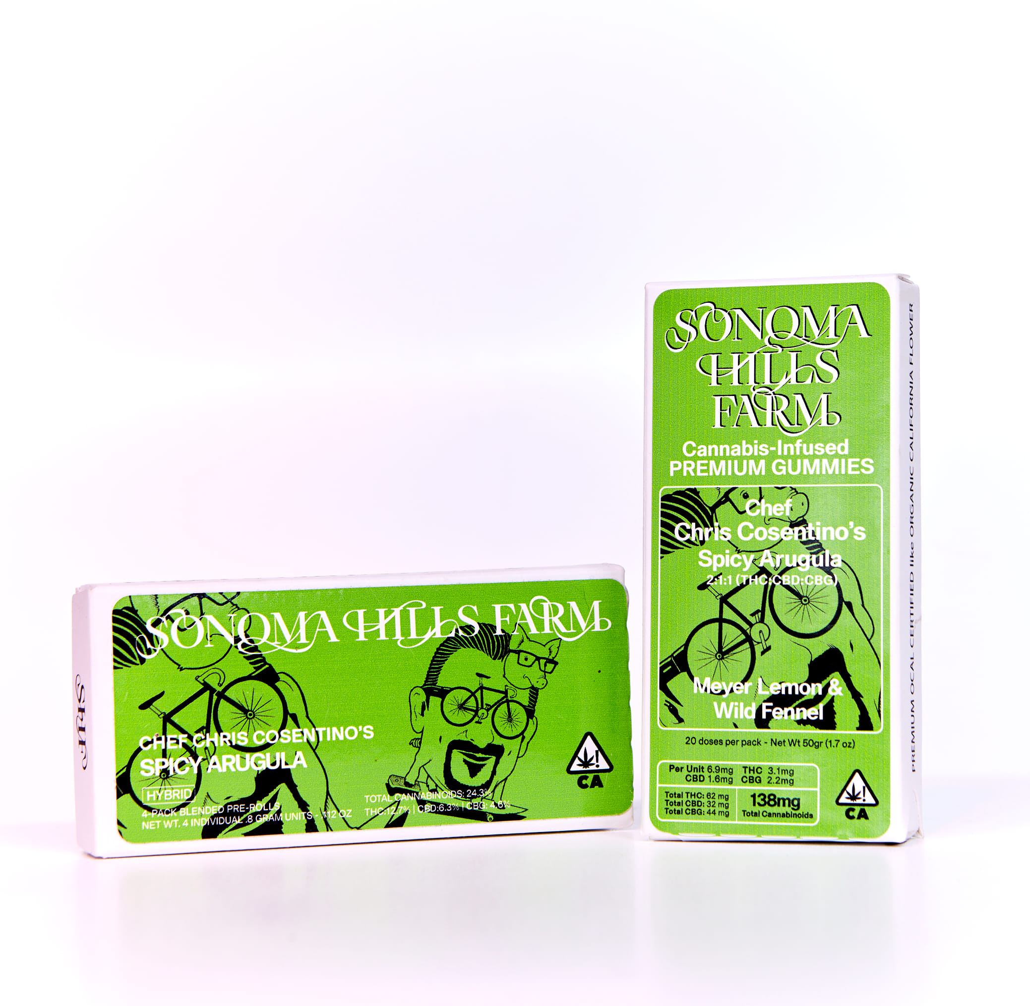 SPICY ARUGALA CBD:CBG:THC 20PK GUMMIES - Sonoma Hills Farm -  - $40 - Edibles