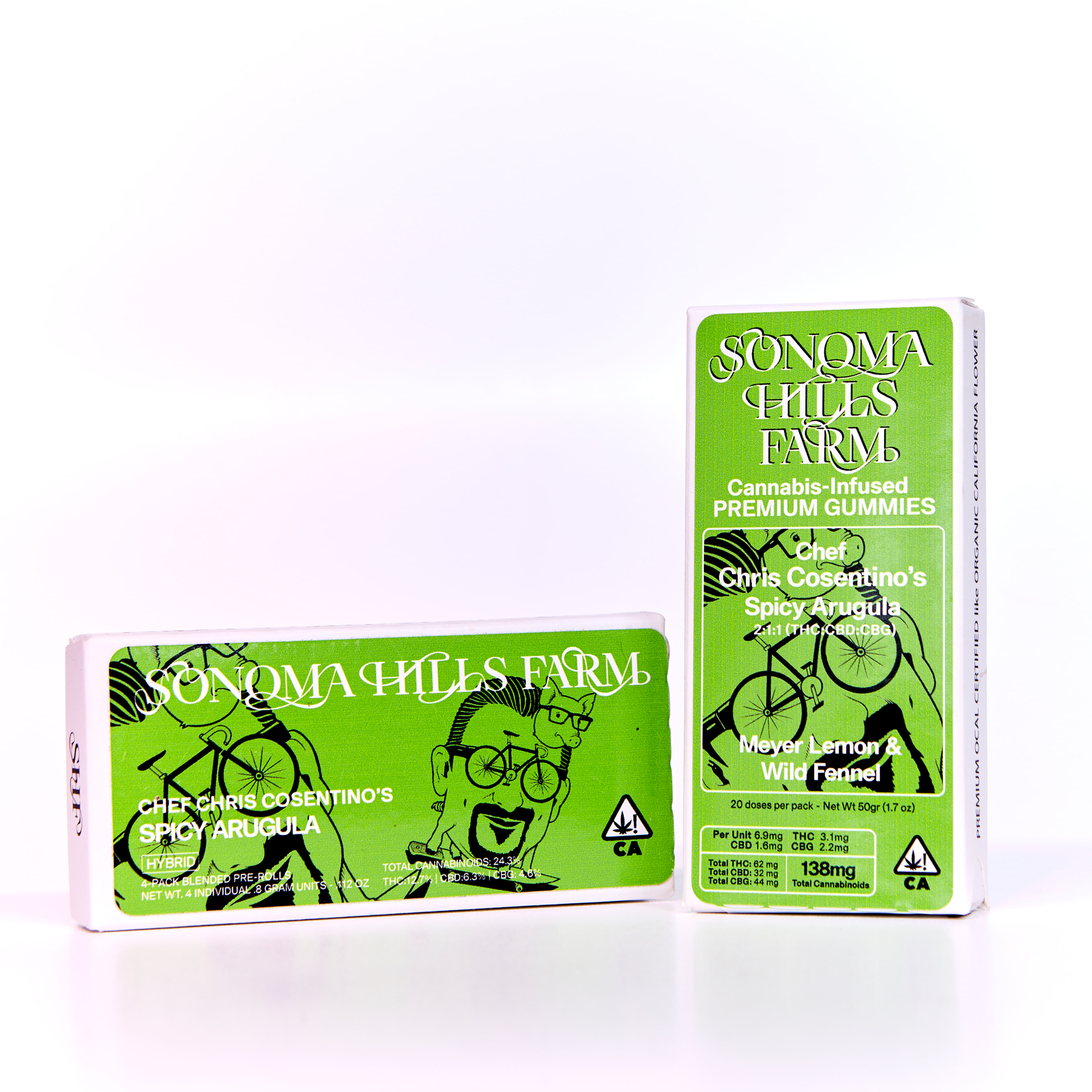 SPICY ARUGALA CBD:CBG:THC 20PK GUMMIES - Sonoma Hills Farm - - $40 - Edibles