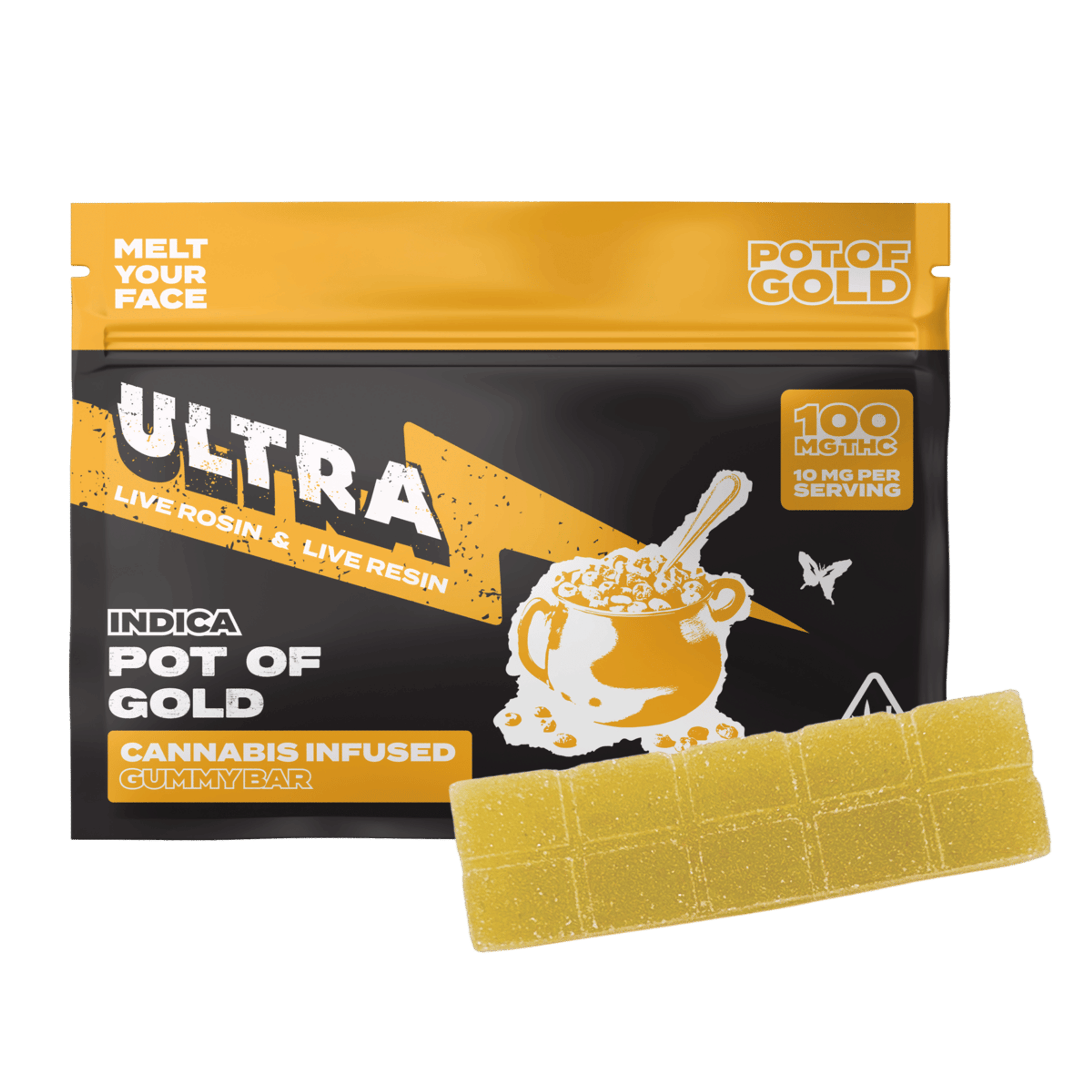 Pot of Gold - Live Rosin/Live Resin Infused - Gummy Bar - Ultra - Gummy Bar - $19.99 - Edibles