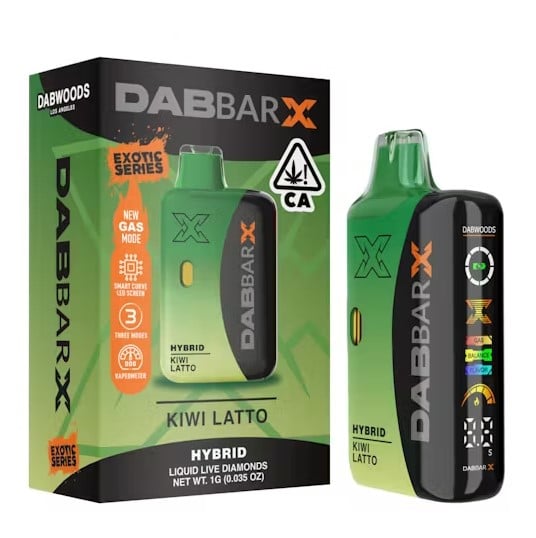 Dabwoods AIO - Kiwi Latto - Liquid Live Diamonds Dabbar X (Exotic Series) All-In-One Vape - 1g