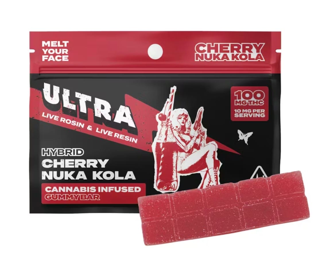 100mg HYBRID CHERRY NUKA KOLA Gummy Bar - ULTRA -  - $11.25 - Edibles