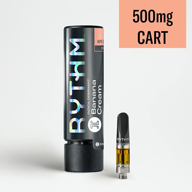 RYTHM Indica Dominant Vape Cartridge Banana Cream 500mg