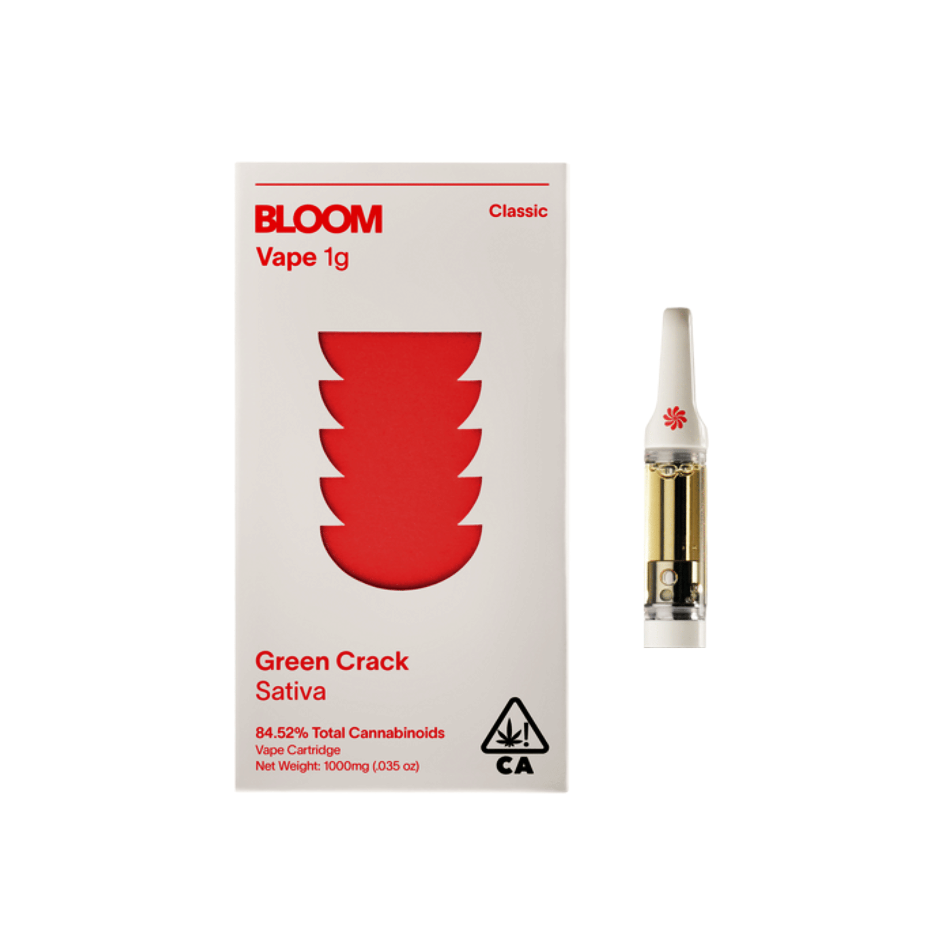 Classic | Green Crack Cartridge - 1g - Bloom - - $30 - Cartridges / Pods